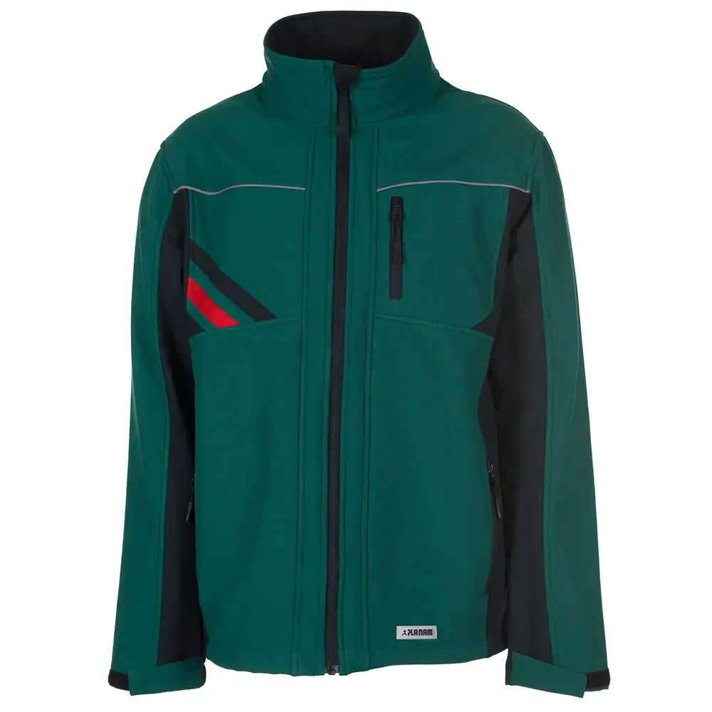 Softshelljacke "HIGHLINE" in grün/schwarz/rot, 3XL - Bild 1