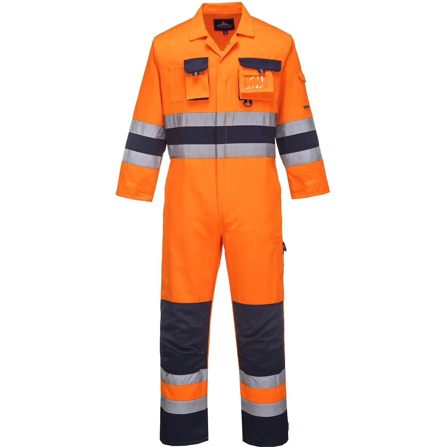 Warnschutz Overall "NANTES" in orange/marine, XL - Thumbnail 1