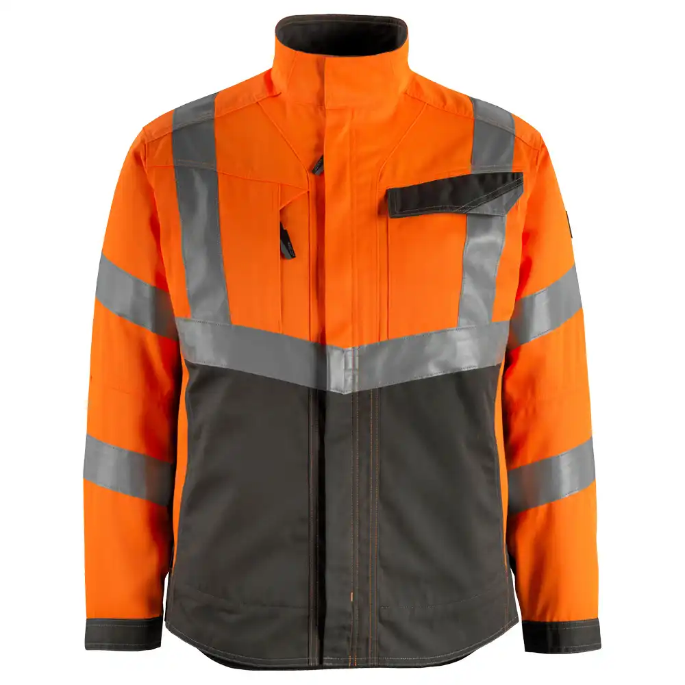 Warnschutz Jacke "OXFORD" Safe Supreme in warnorange/anthrazit, XXL - Bild 1