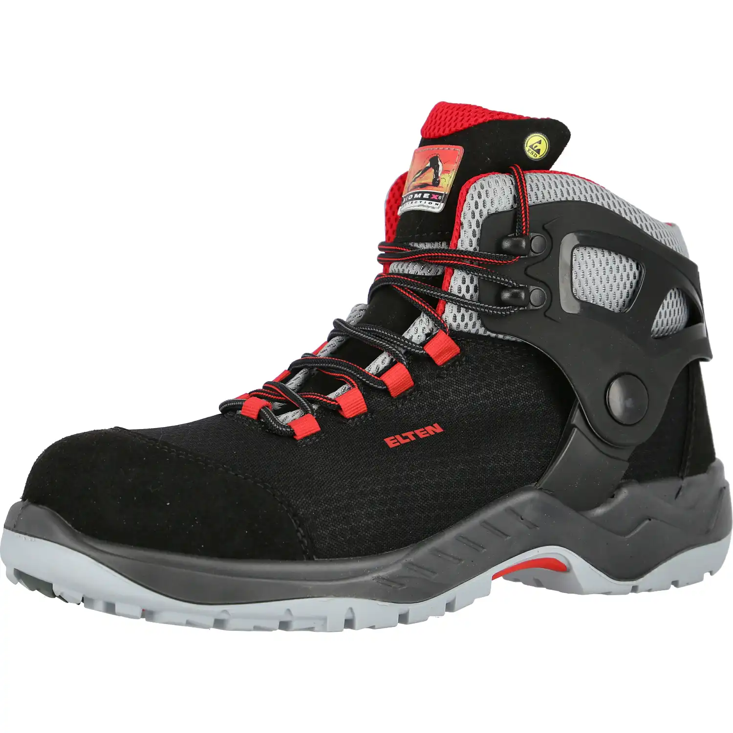 Sicherheitshochschuhe S3 "ARTURO BLACK-RED MID" ESD  in 45 - Thumbnail 1