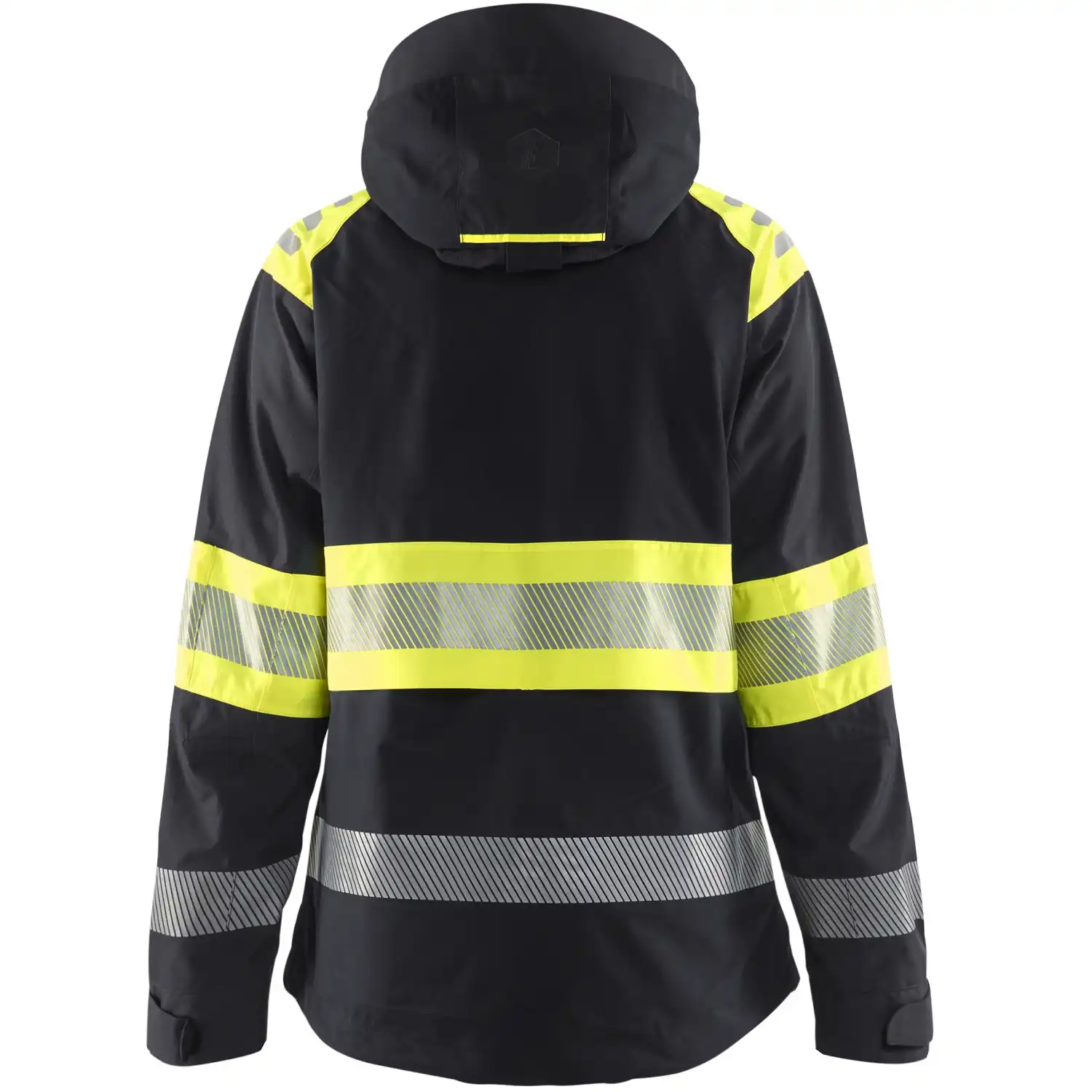 Damen Warnschutz Regenjacke Kl. 1 "4430" in schwarz/gelb, XL - Thumbnail 2