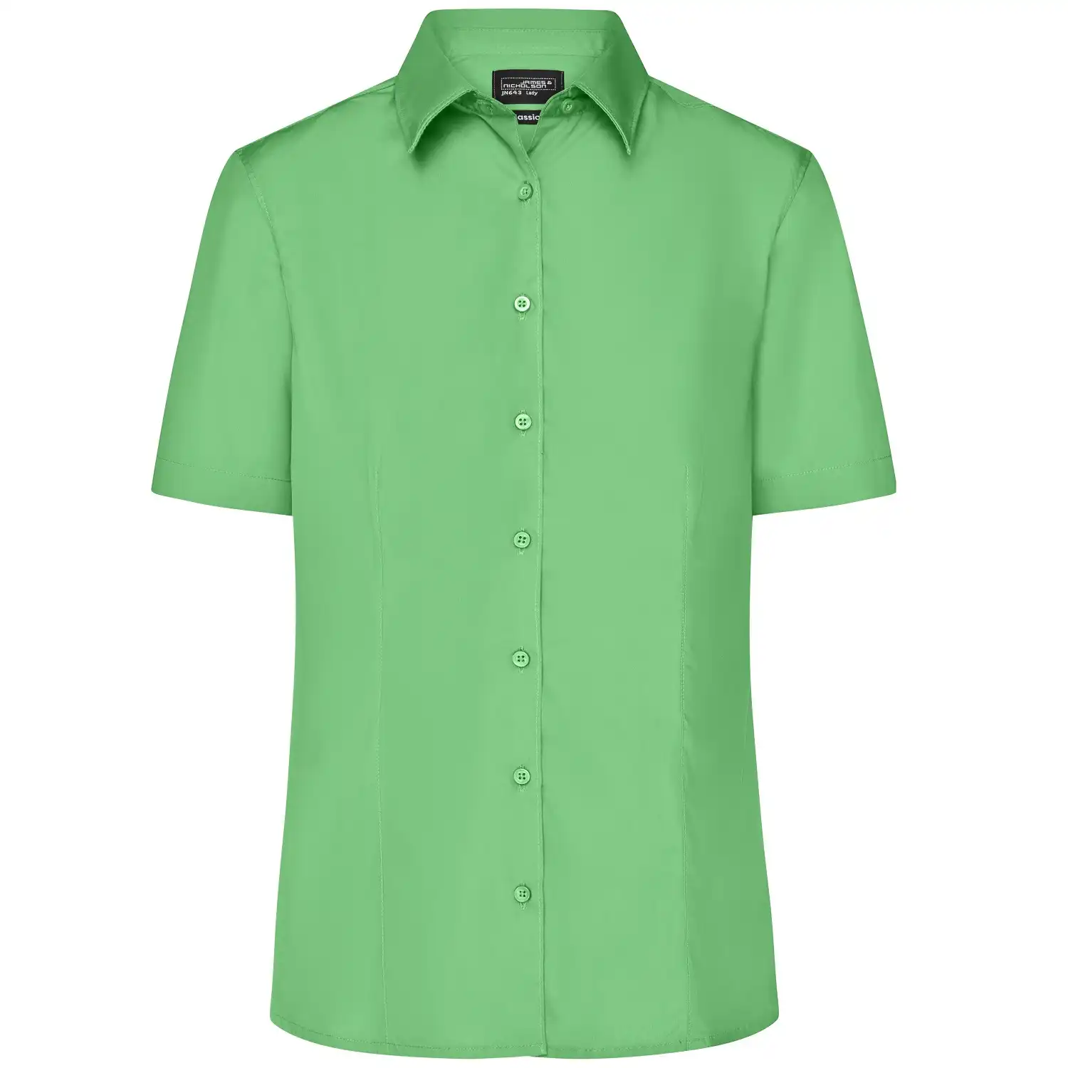 Damen Business-Bluse kurzarm "JN643" in lime-green, 3XL - Bild 1