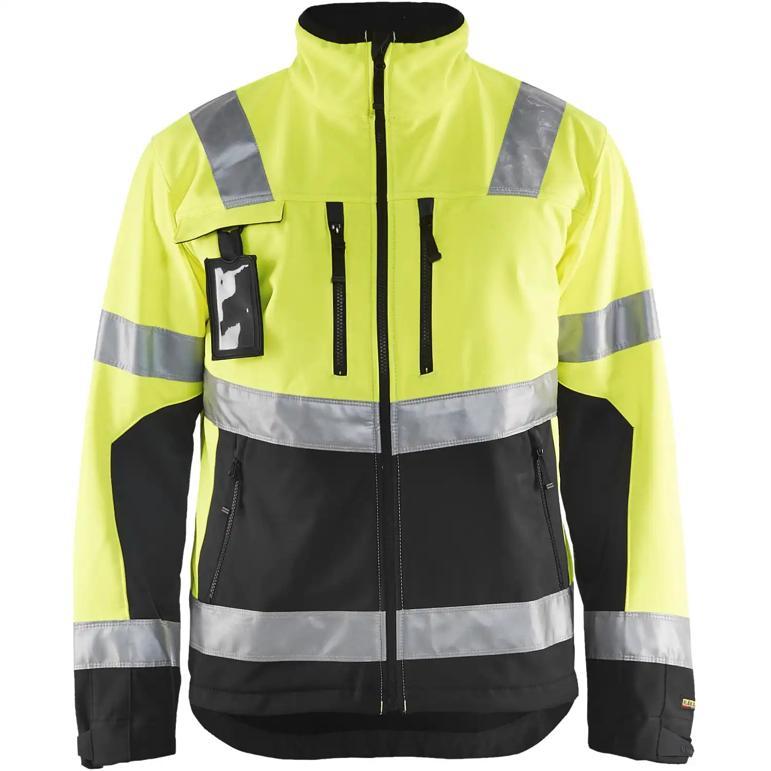 Warnschutz Softshelljacke "4900" in gelb/schwarz, M - Thumbnail 1