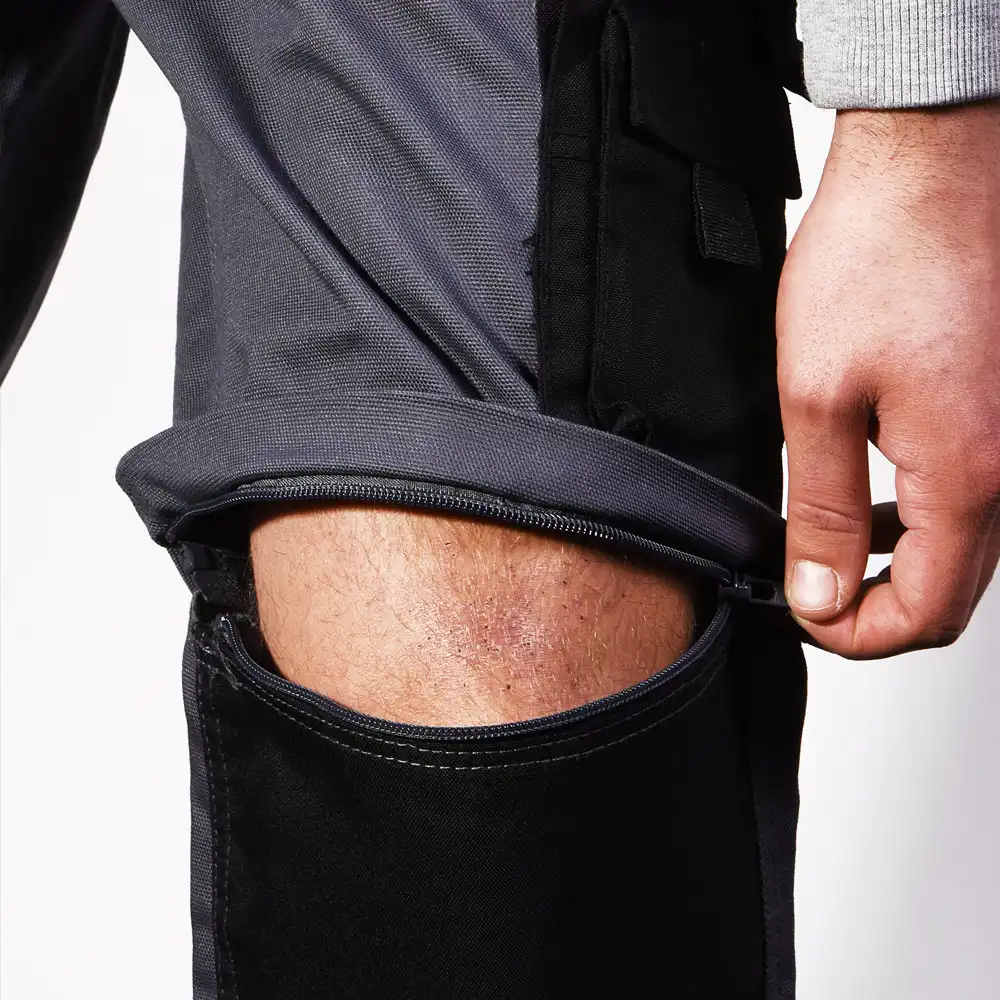 Bundhose 2in1 320g/m² "CANVAS" Cordura in grau, 48 - Thumbnail 4