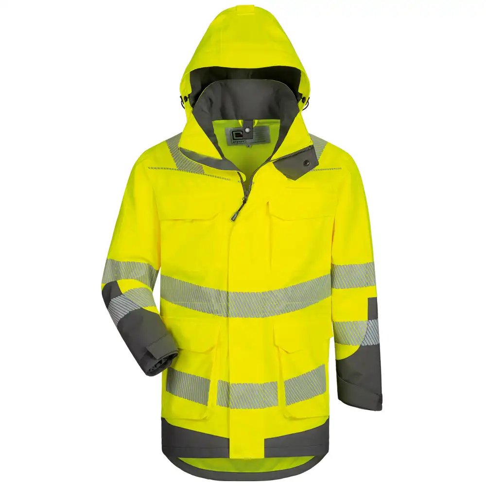 Warnschutz Regenparka  in gelb/grau, M - Thumbnail 1