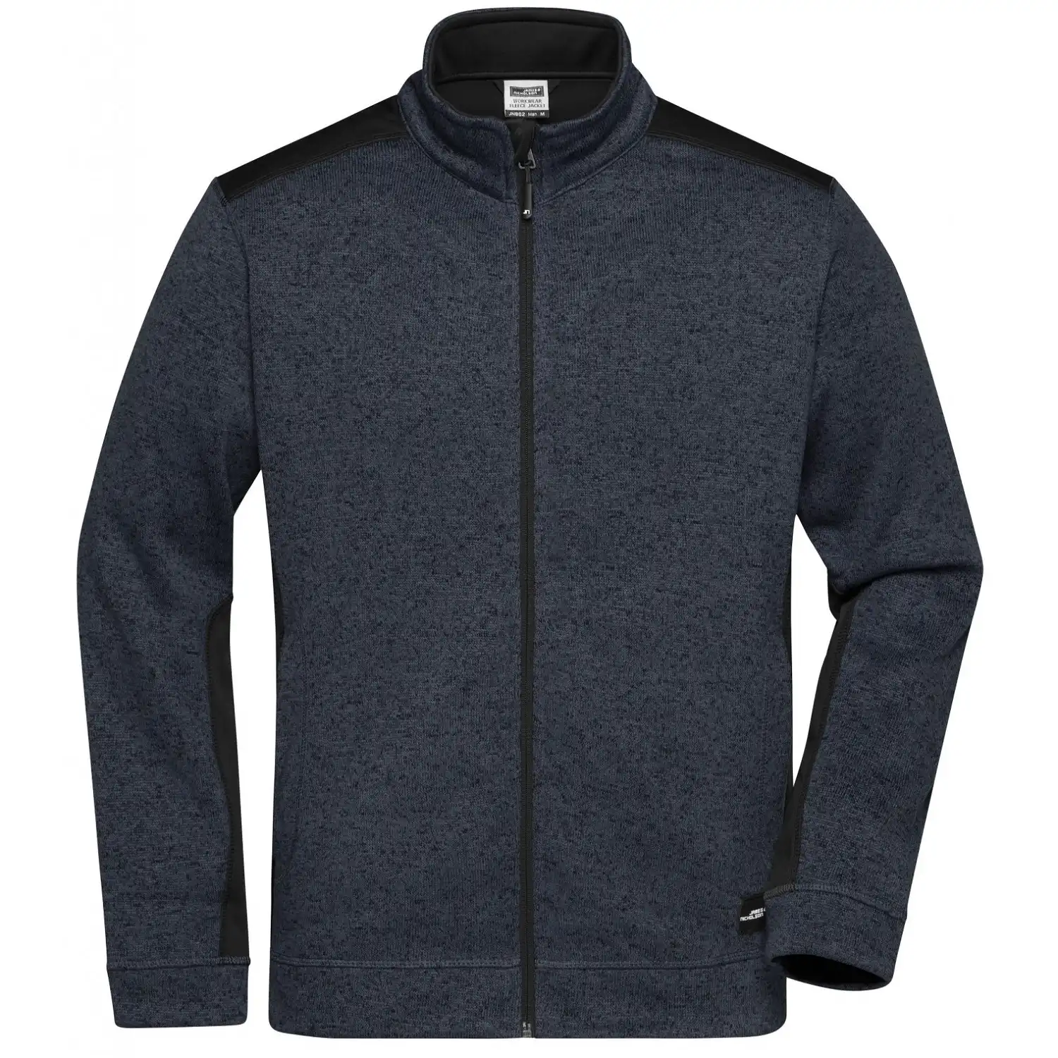 Strick Fleece Jacke "JN862" in carbon-melange/black, XS - Bild 1