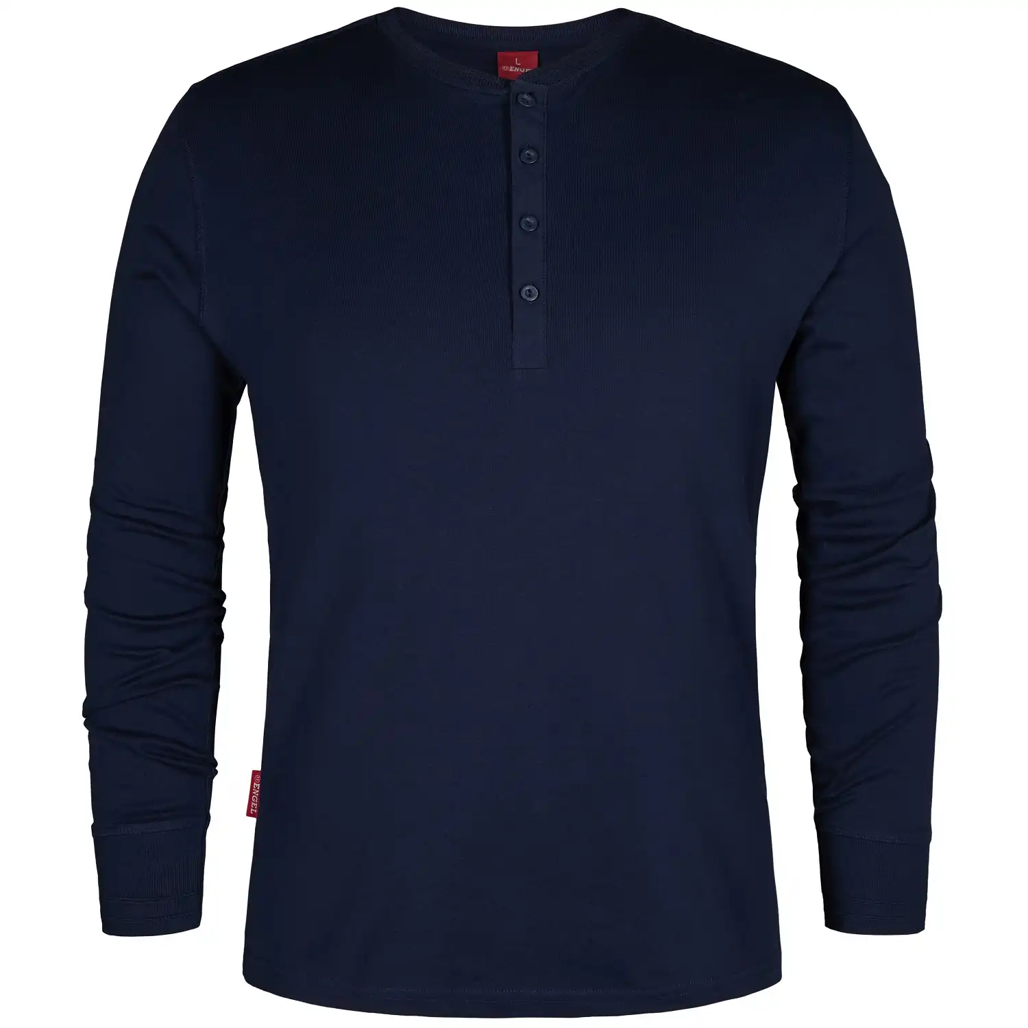 Langarmshirt Henley-Grandad "9257-565" Extend in blue ink, M - Bild 1