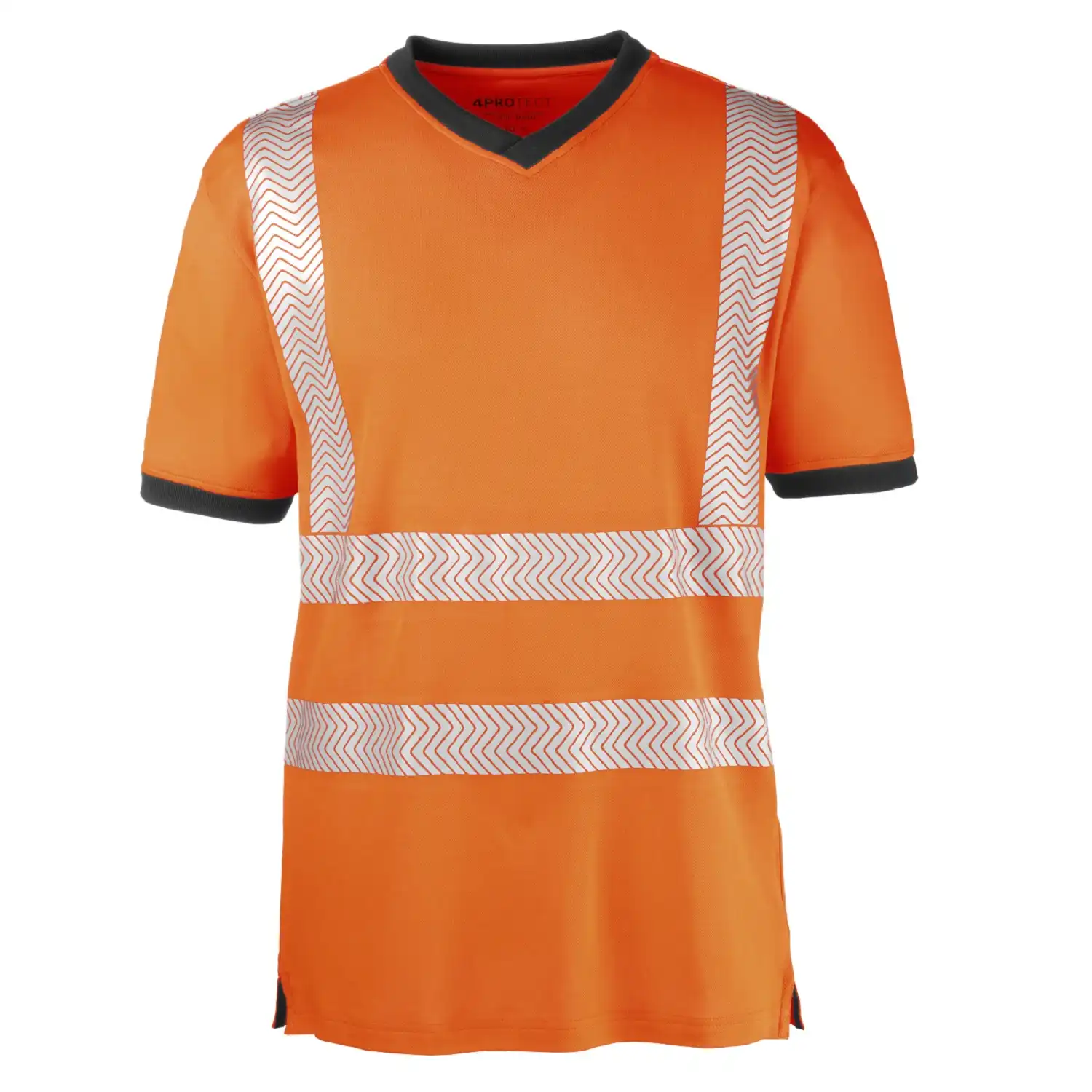 Warnschutz T-Shirt "MIAMI" UV-Schutz in orange/grau, XL - Thumbnail 1