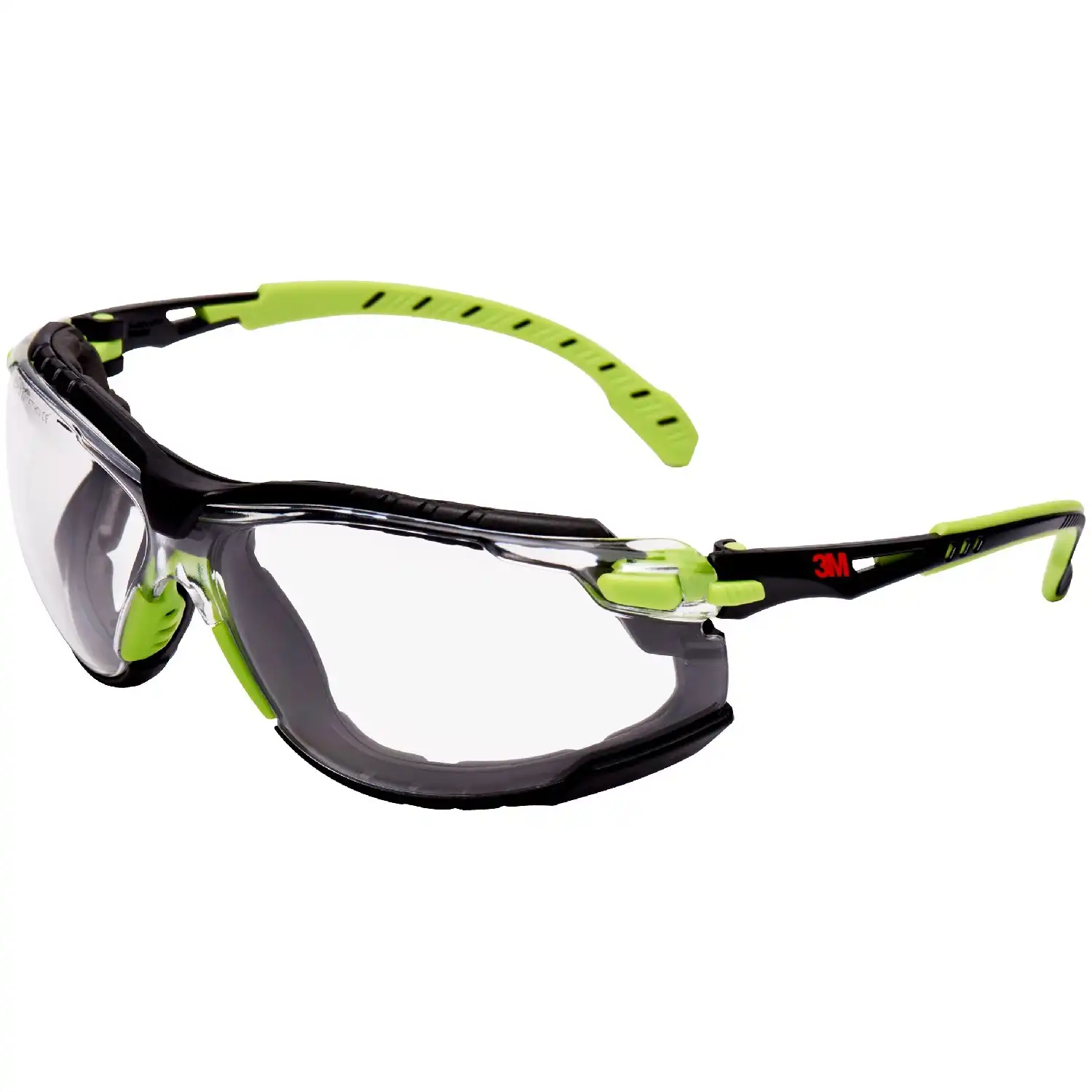Schutzbrille Solus™ 1000, klar, mit Schaumrahmen und Kopfband, K&N, UV, SGAF, limette - Bild 1