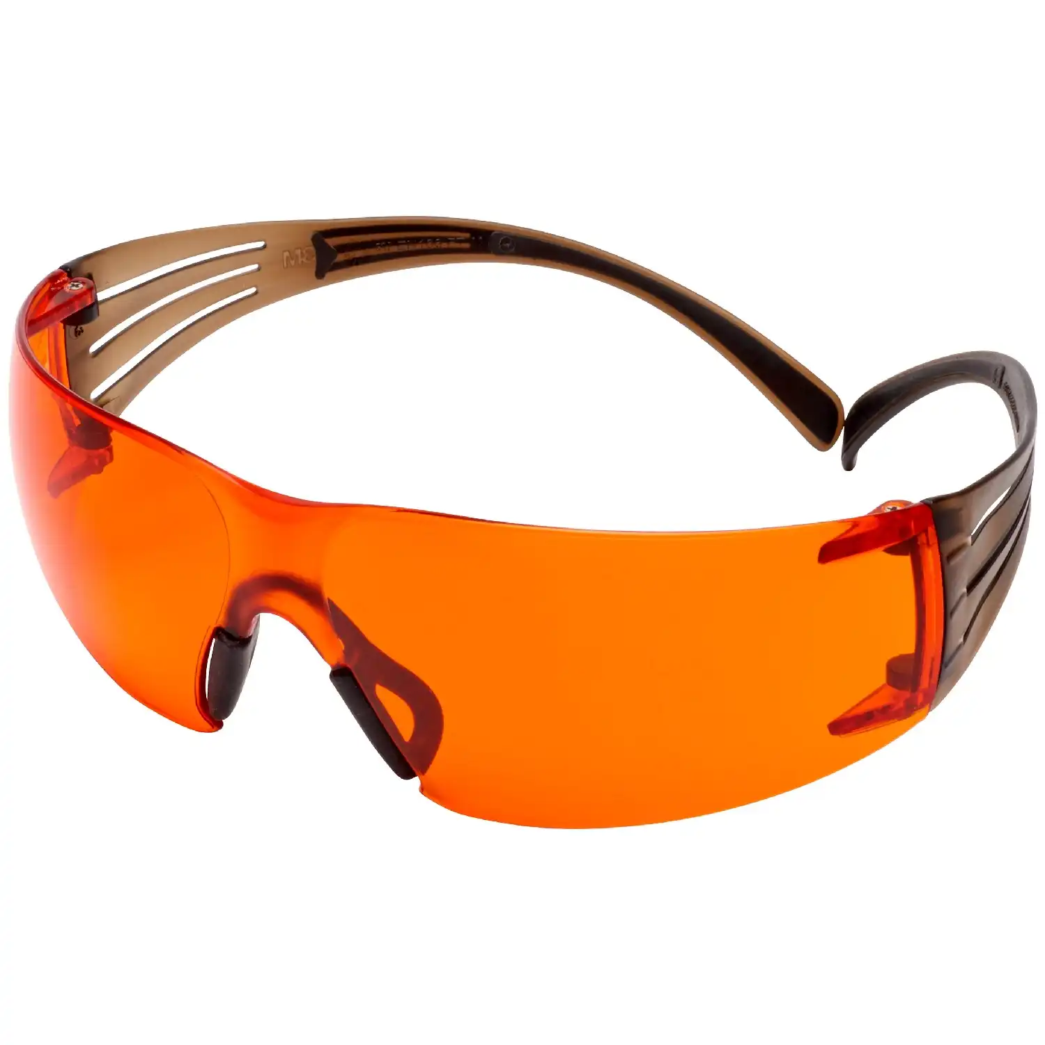 Schutzbrille SecureFit™ 400, orange getönt, Rahmen Braun, K&N, UV, AS, SGAF - Bild 1
