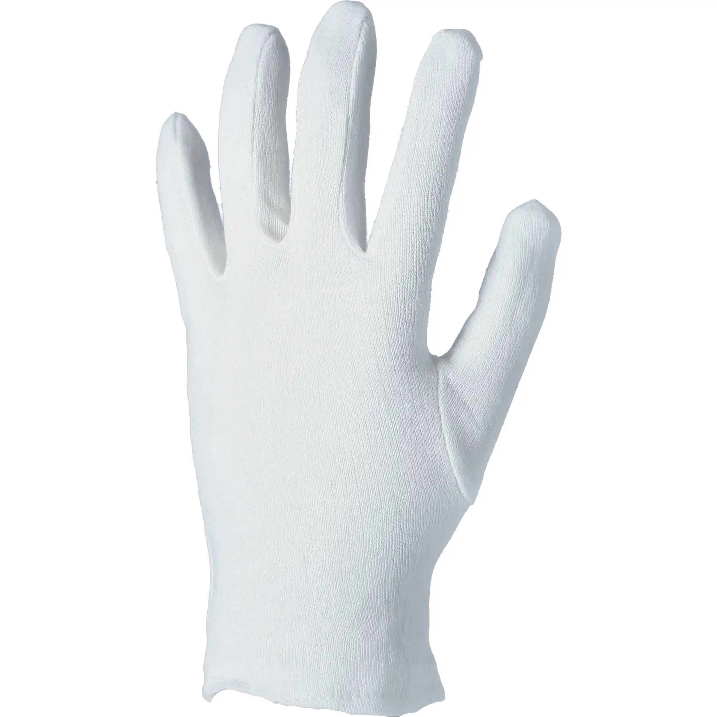 Baumwoll-Trikothandschuhe "BASIC" weiß mit Schichtel in 6 (XS) - Thumbnail 1