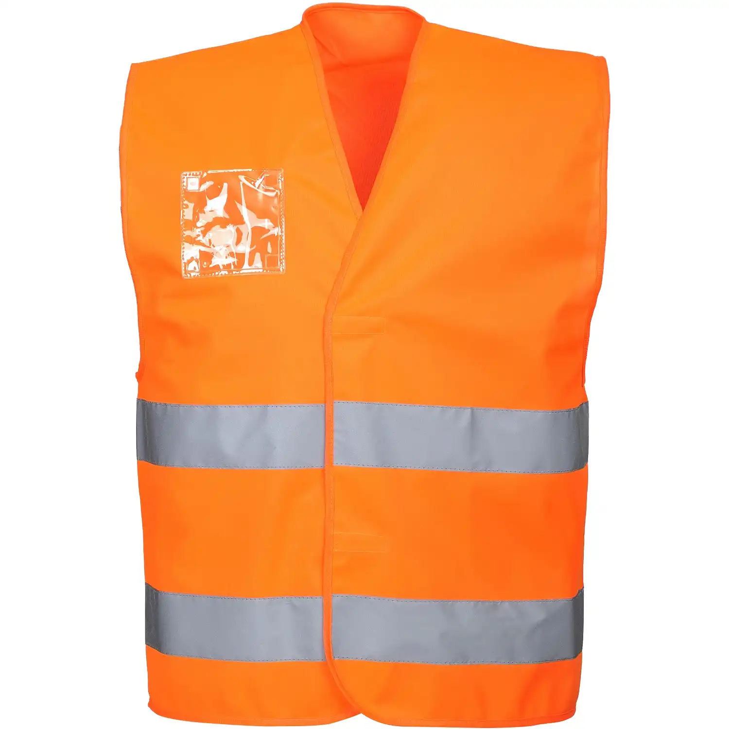 Warnweste mit Ausweisfach "DUAL" Kl. 2 in Orange, S/M - Bild 1