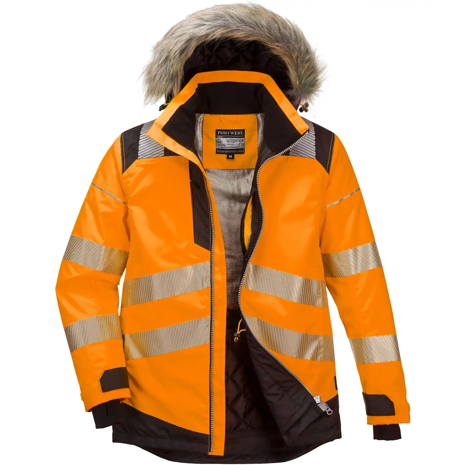 Warnschutz Winterparka "PW369" PW3 in orange/schwarz, L - Thumbnail 1