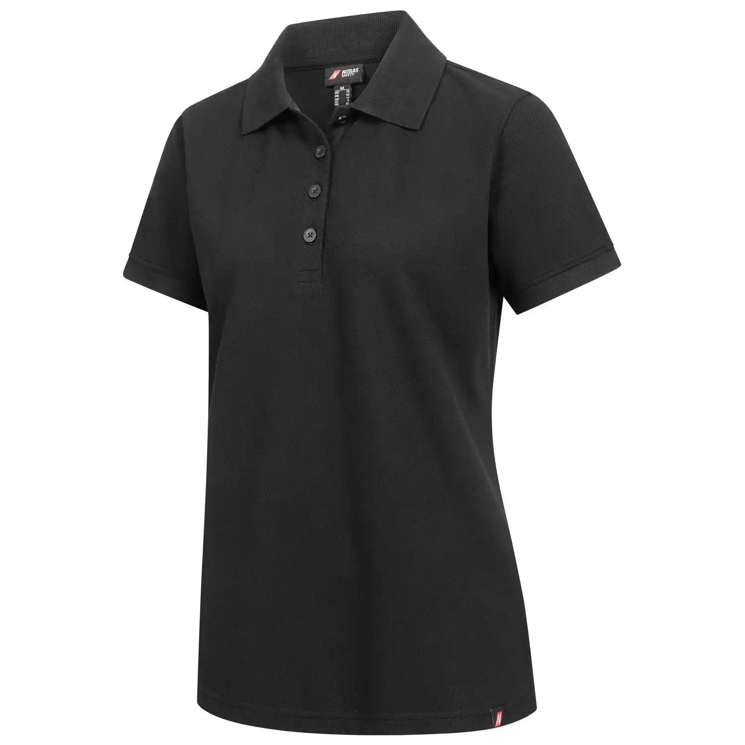 Damen Poloshirt MOTION TEX PLUS in schwarz, L - Thumbnail 1