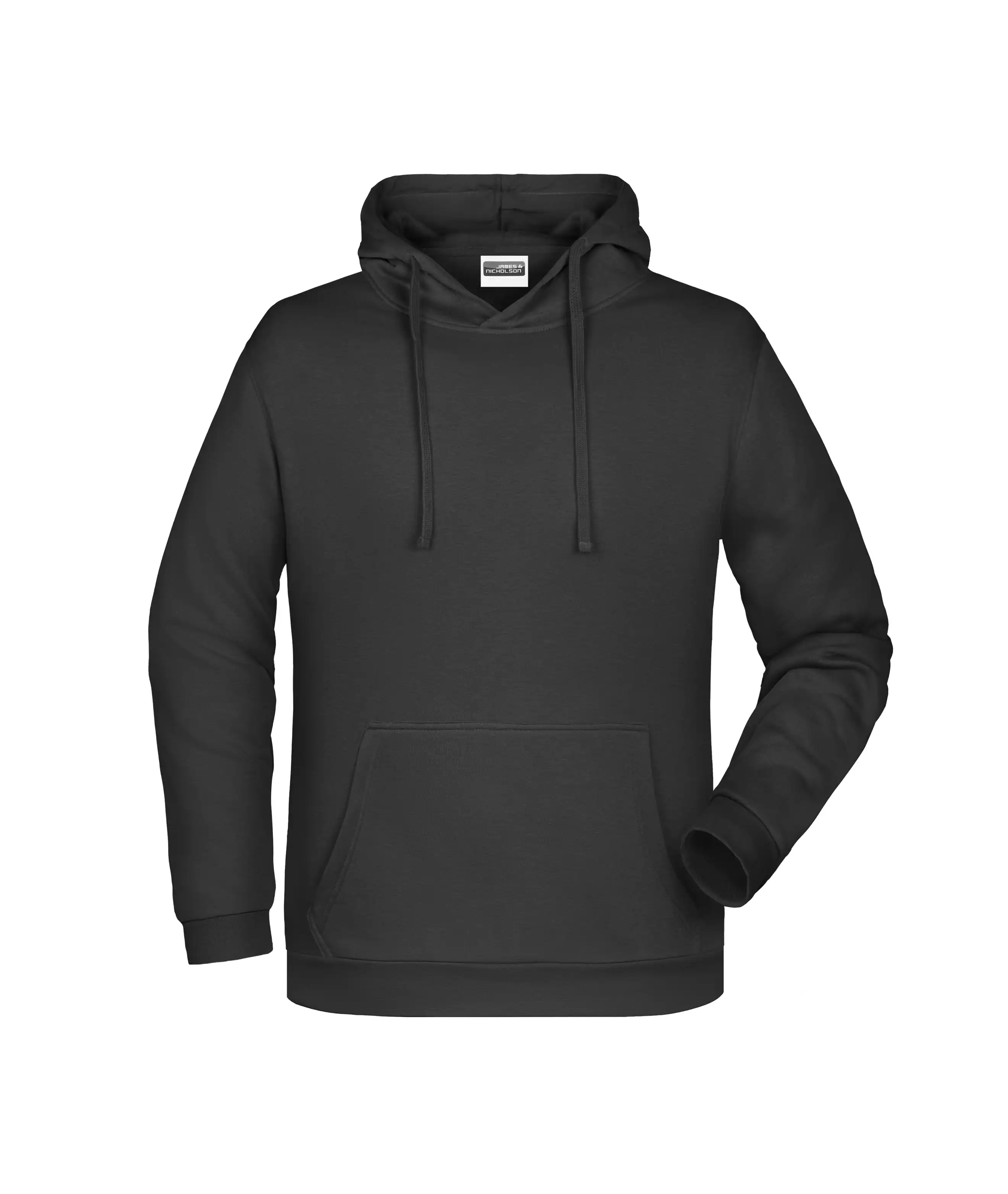 Herren Basic Hoody Men "JN796" in black, L - Bild 1