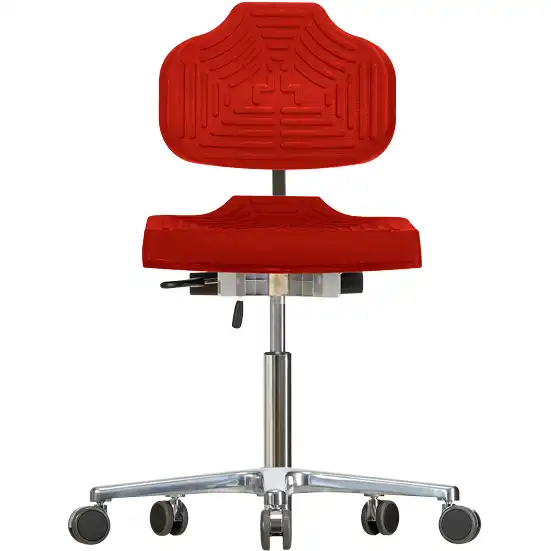 Arbeitsstuhl "WS 1220 E" Classic farbig in signalrot - Bild 1