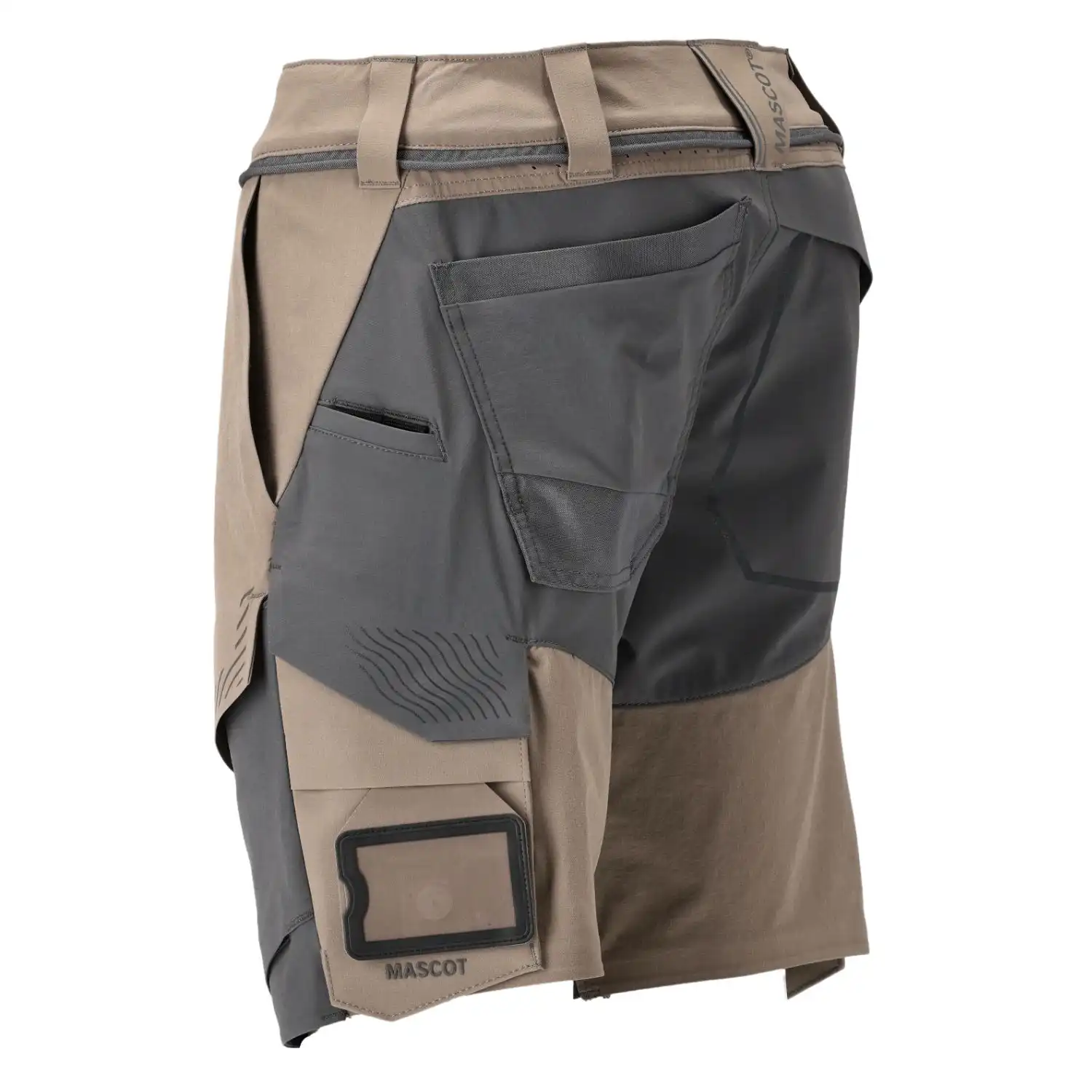 Stretch-Shorts "22149-605" Customized in dunkel-sandbeige/anthrazit, 24C48 - Thumbnail 3