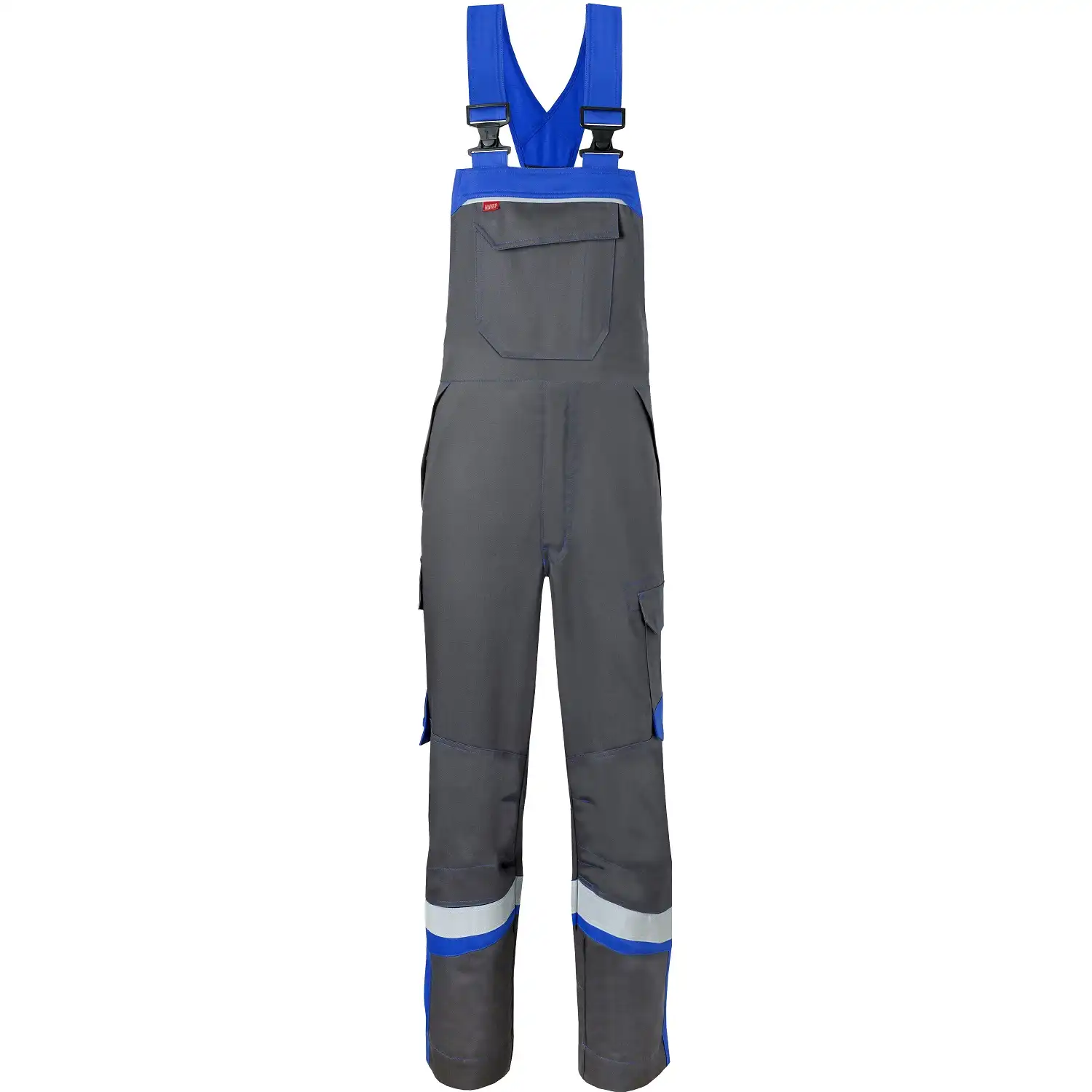 Multinorm Latzhose "20291" 5safety Image+ in dunkelgrau/kornblau, 44 - Bild 1