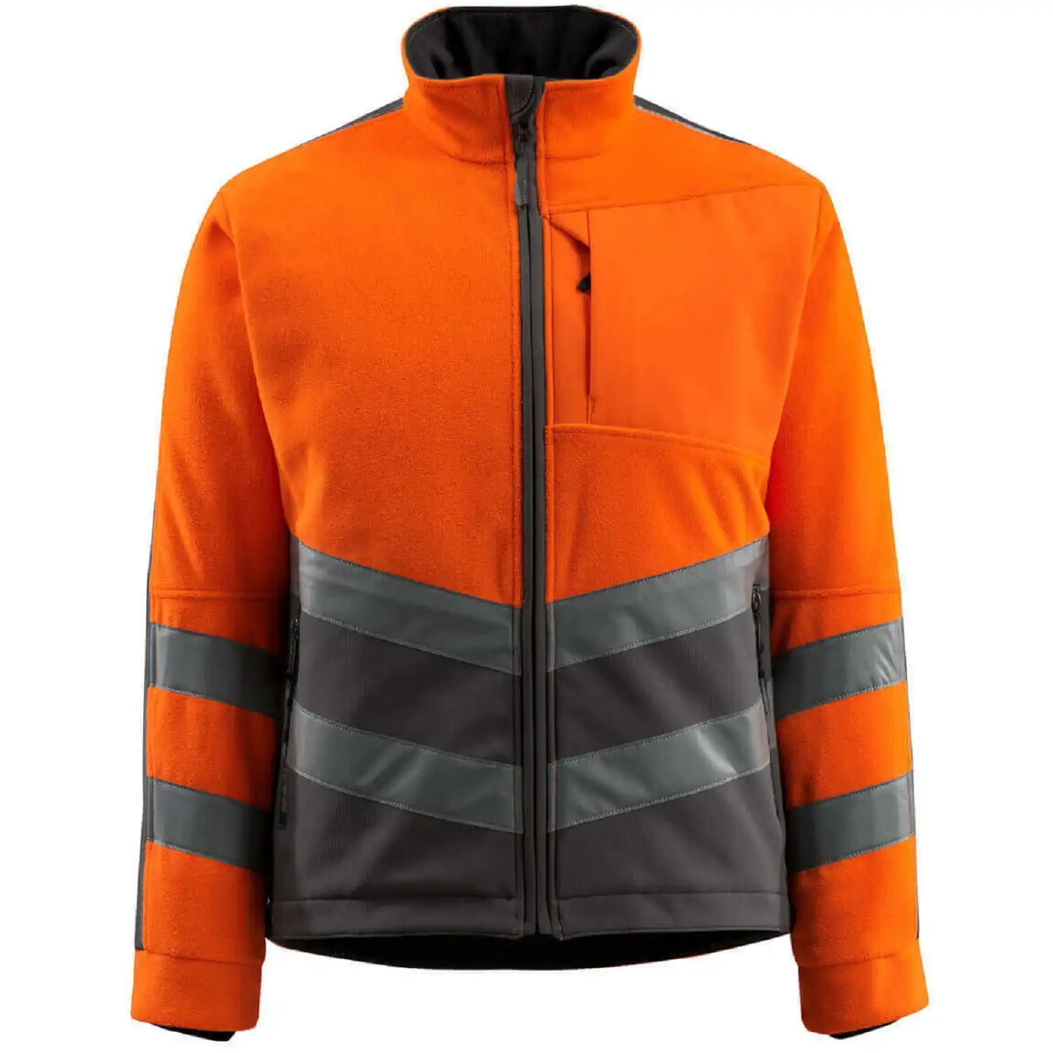 Warnschutz-Fleecejacke "SHEFFIELD" Safe Supreme in warnorange/anthrazit, XXL - Bild 1