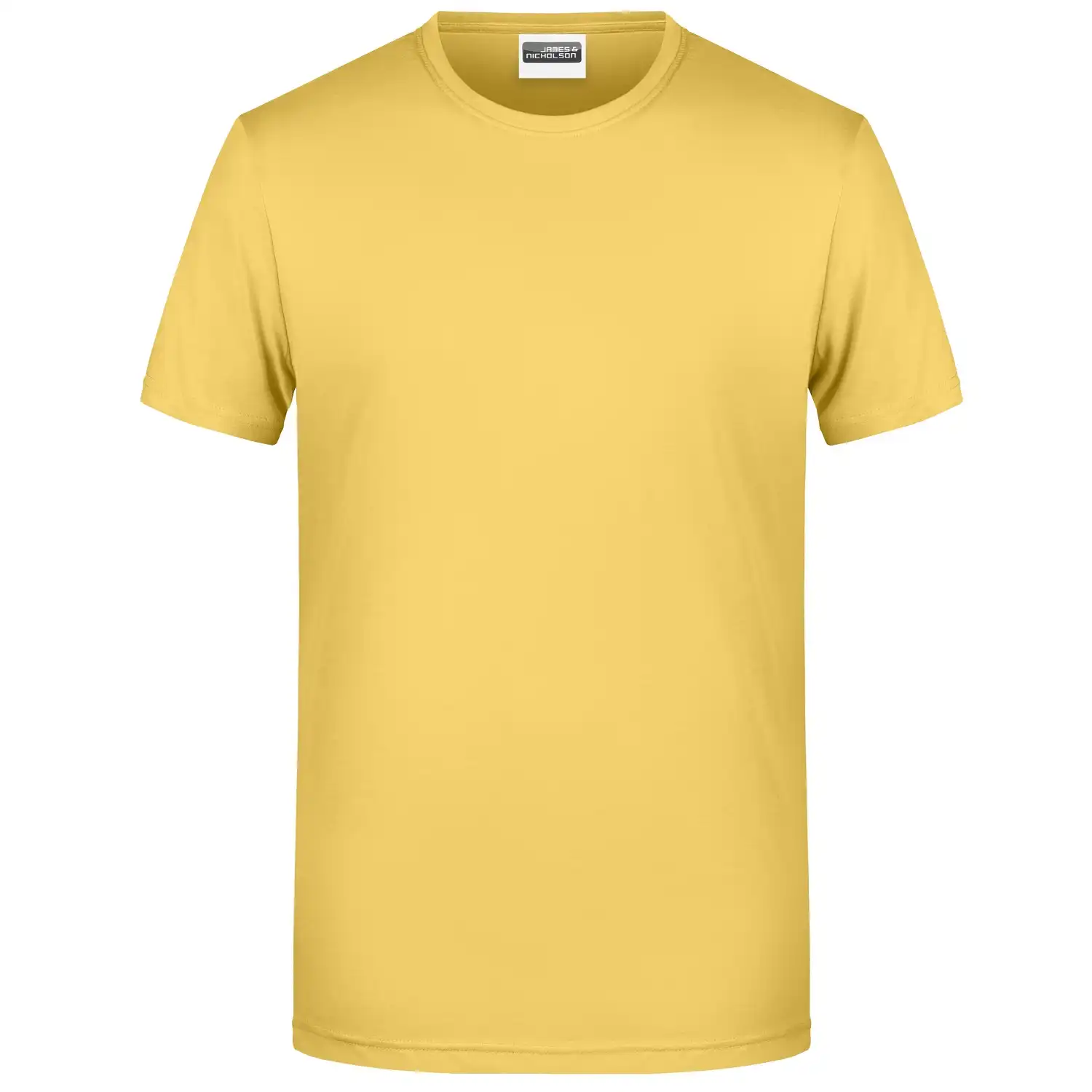 Basic T-Shirt "8008" in light-yellow, M - Bild 1