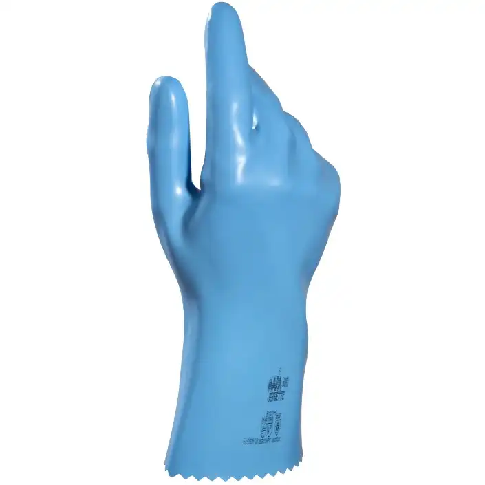 Naturlatex Handschuhe "JERSETTE" glatt, blau in 7 (S) - Bild 1