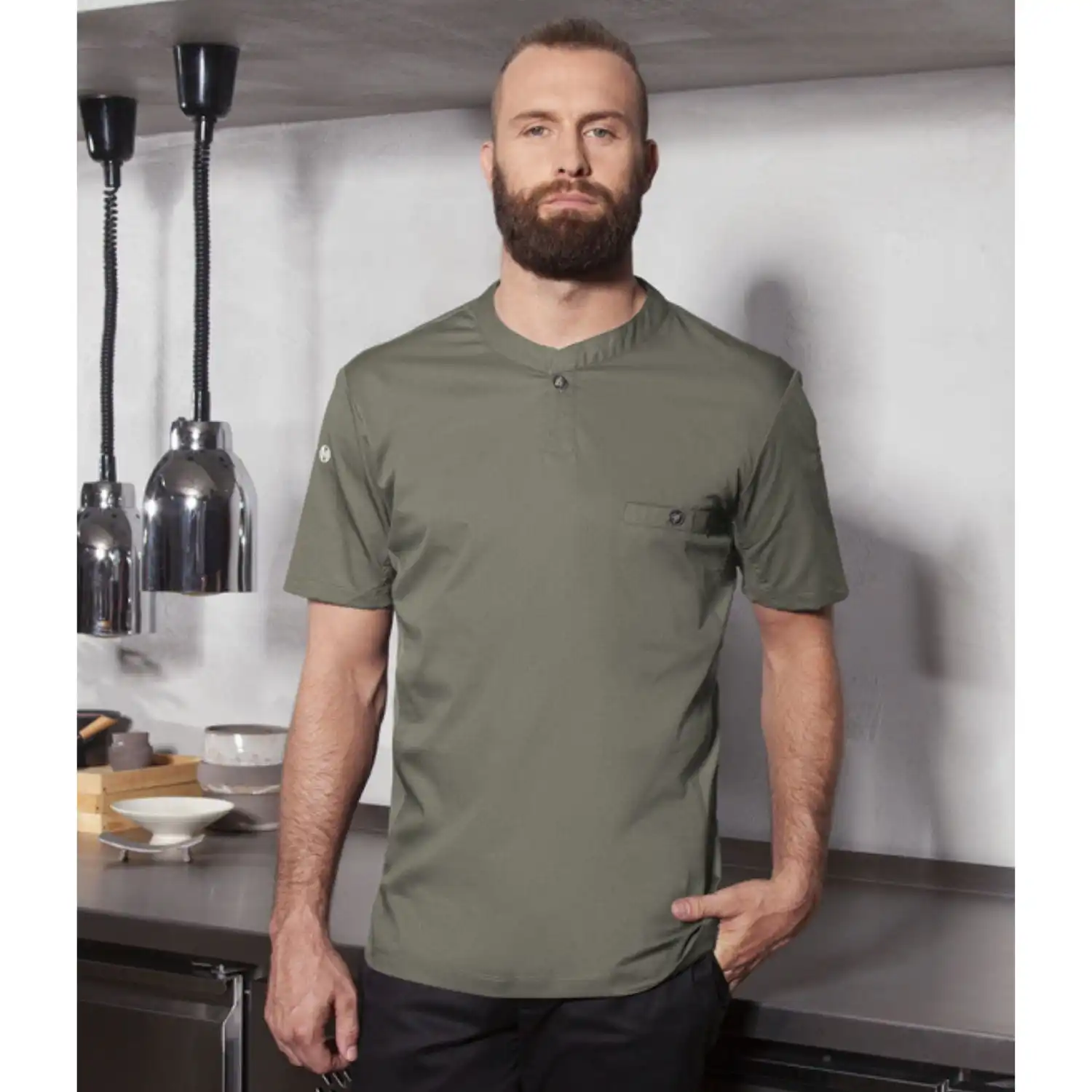 Herren T-Shirt Performance "TM 5" in salbei, XL - Thumbnail 6