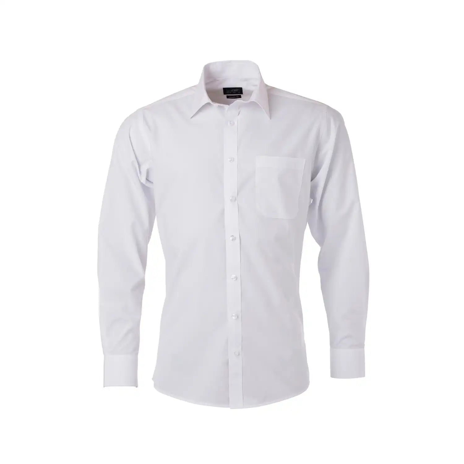 Langarm Hemd "JN678" in white, XXL - Bild 1