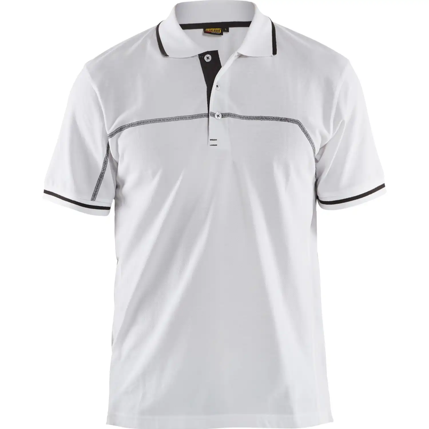 Polo-Shirt "3389" in weiß/grau, 3XL - Thumbnail 1