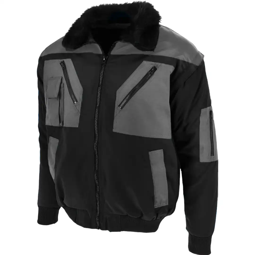 Pilotenjacke 4in1 Essential in schwarz/grau, L - Thumbnail 1