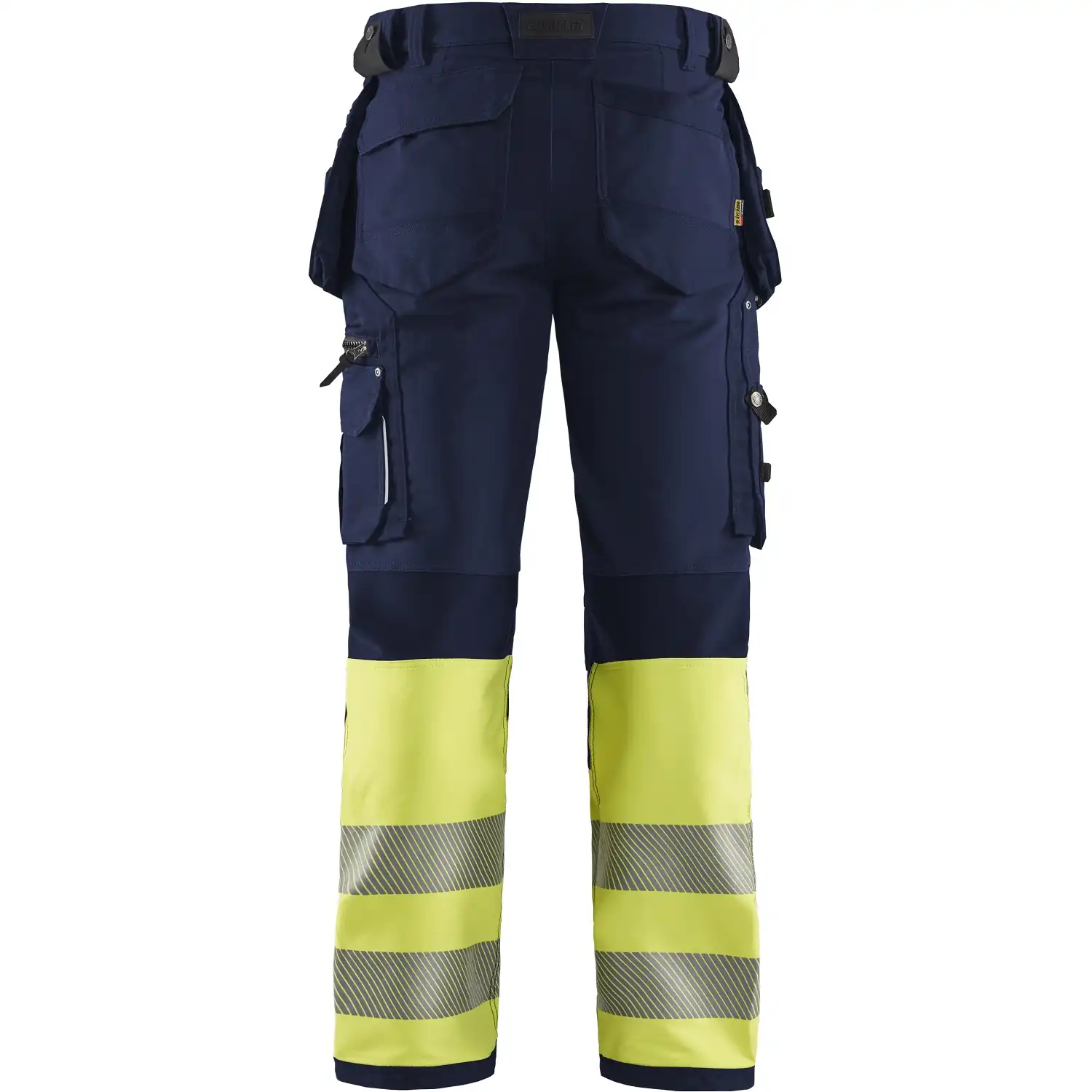 Warnschutz Stretch Handwerkerhose "1993" in marine/gelb, C144 - Thumbnail 2