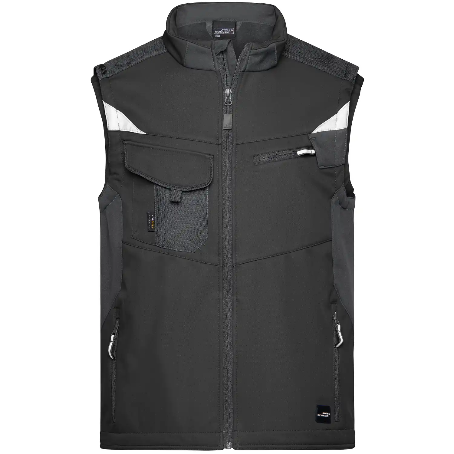 Softshellweste "JN845" in black/black, 3XL - Bild 1