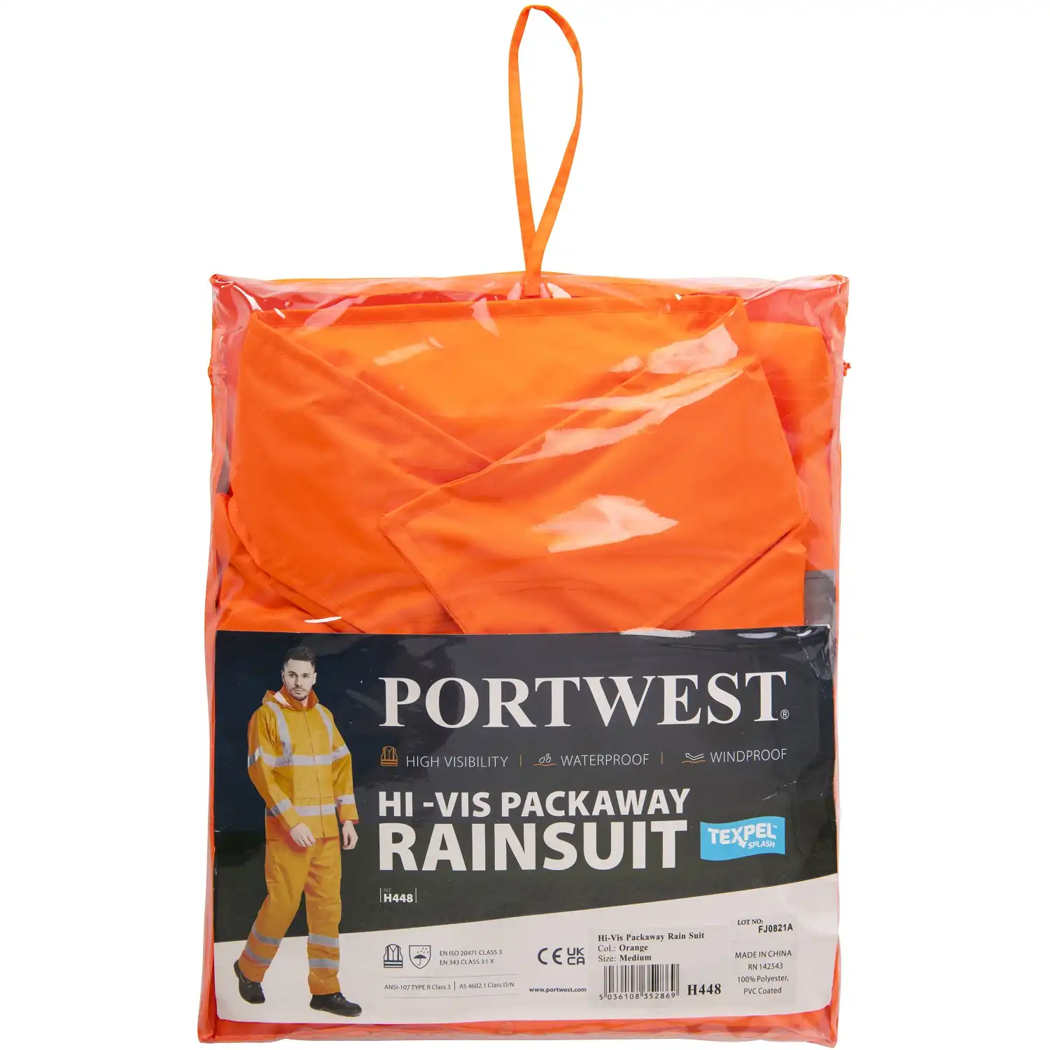 Warnschutz Regen-Set "H448" Essentials in Orange, XXL - Thumbnail 3