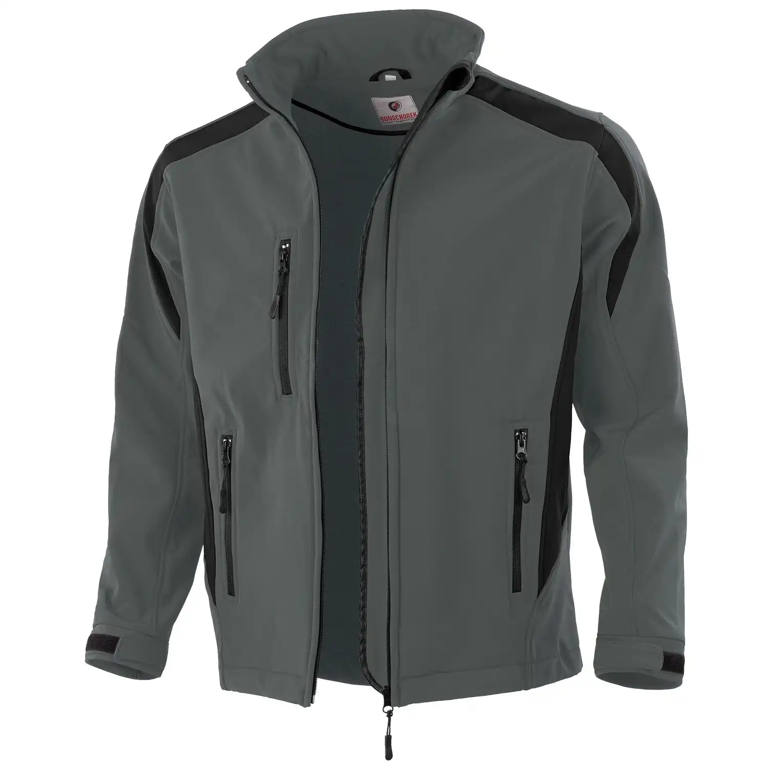 Softshelljacke "1020" in grau/schwarz, L - Bild 1