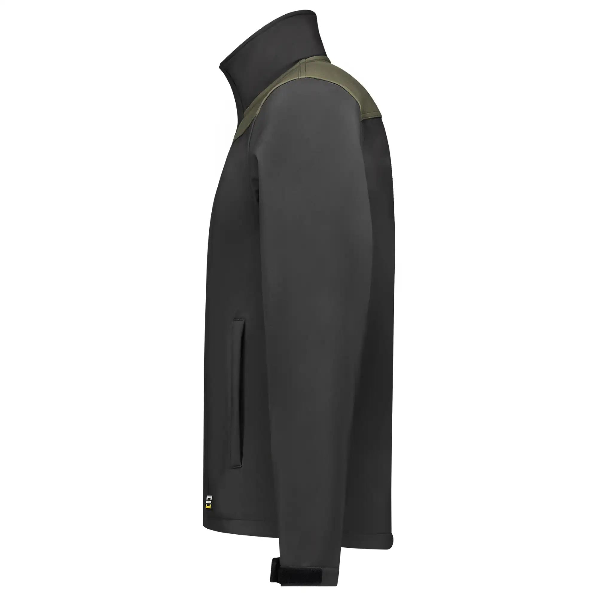 Softshelljacke Bicolor "402021" Workwear in XS, dark grey/army - Thumbnail 3