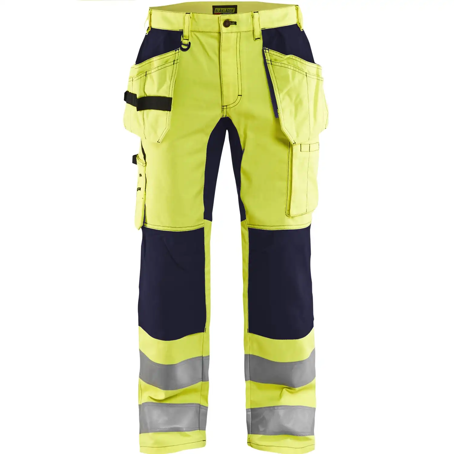 Warnschutz-Stretch-Bundhose "1552" in gelb/marine, C146 - Thumbnail 1