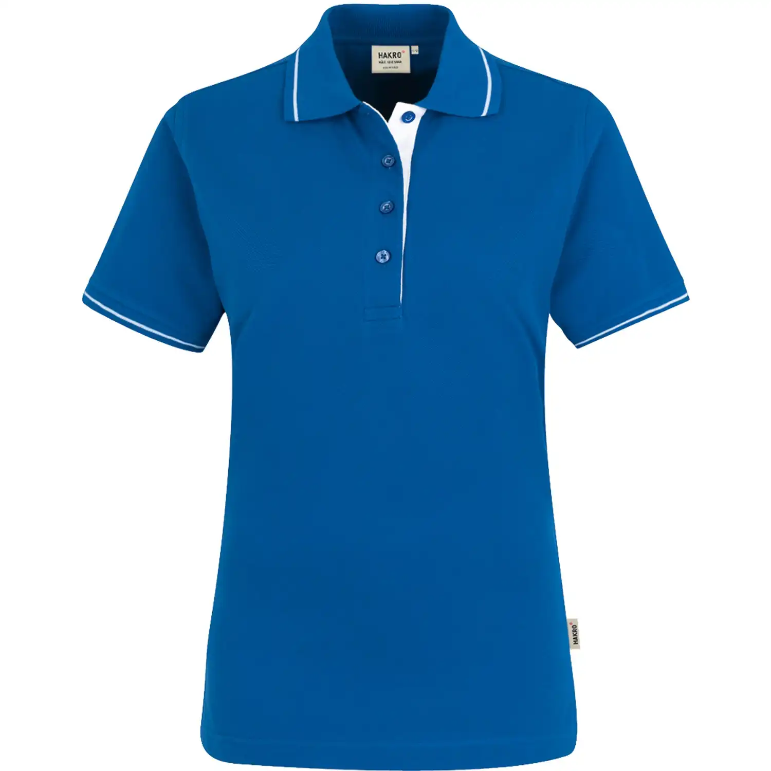 Damen Contrast Polo-Shirt "Casual" 203 in royal, XXL - Bild 1