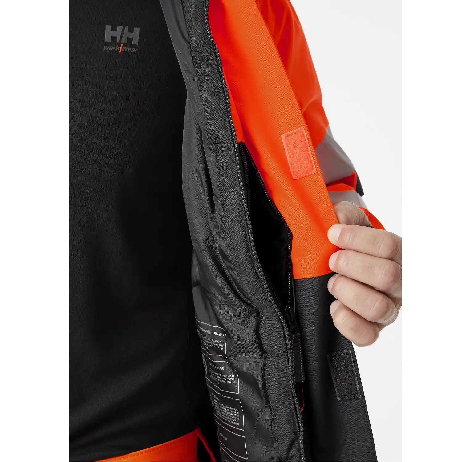 Warnschutz Winterjacke "ALNA 2.0" in orange/schwarz, XL - Thumbnail 4