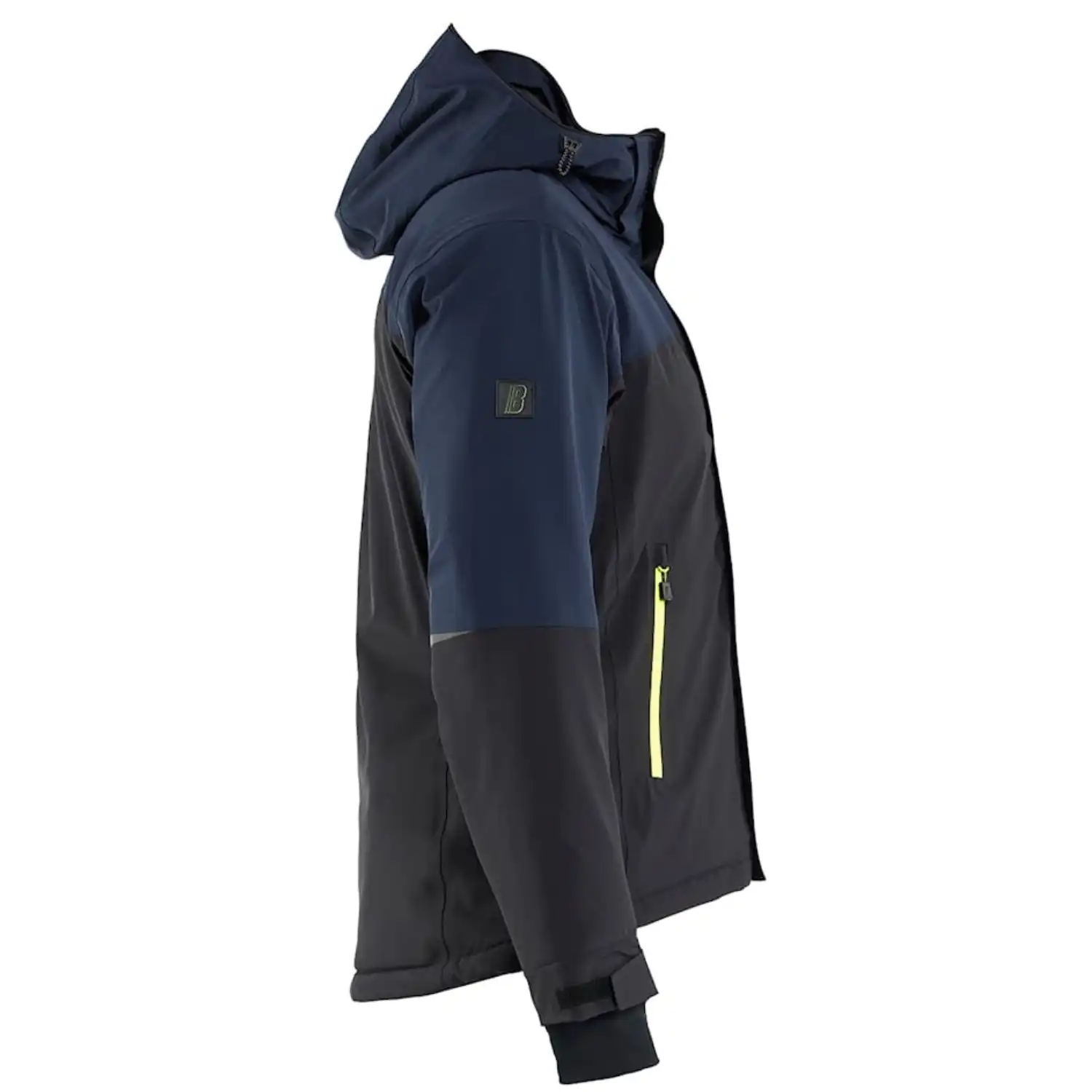 Damen Stretch Winterjacke "STRIKER" in dunkelblau/gelb, XS - Thumbnail 5
