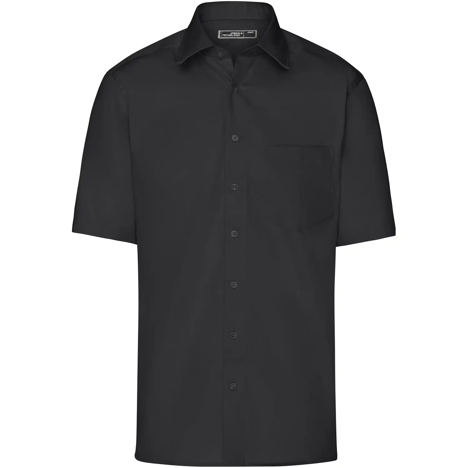 Business-Hemd kurzarm "JN607" in black, 3XL - Bild 1