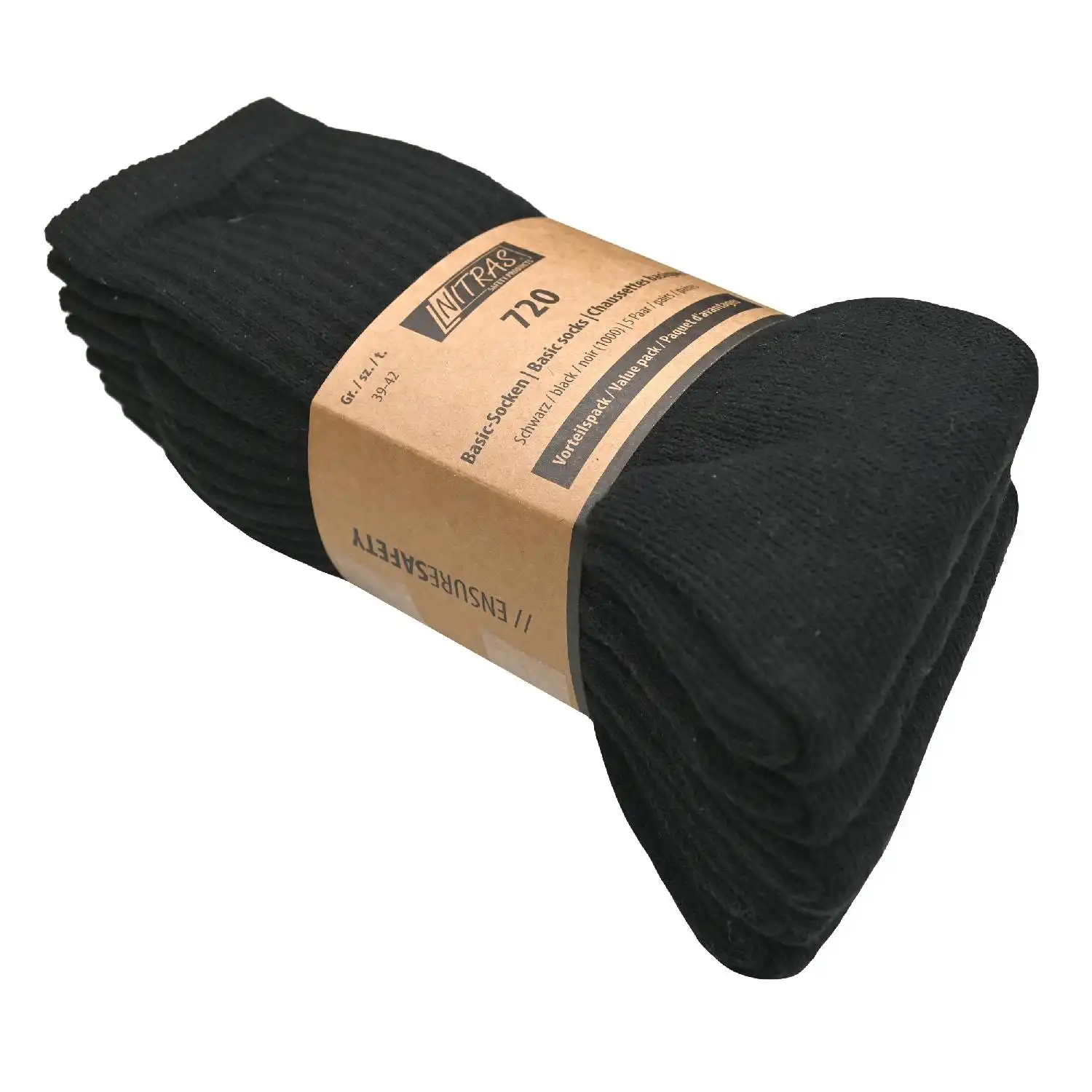 Basic-Socken "720" | 5er-Pack in schwarz, 35-38 - Thumbnail 2