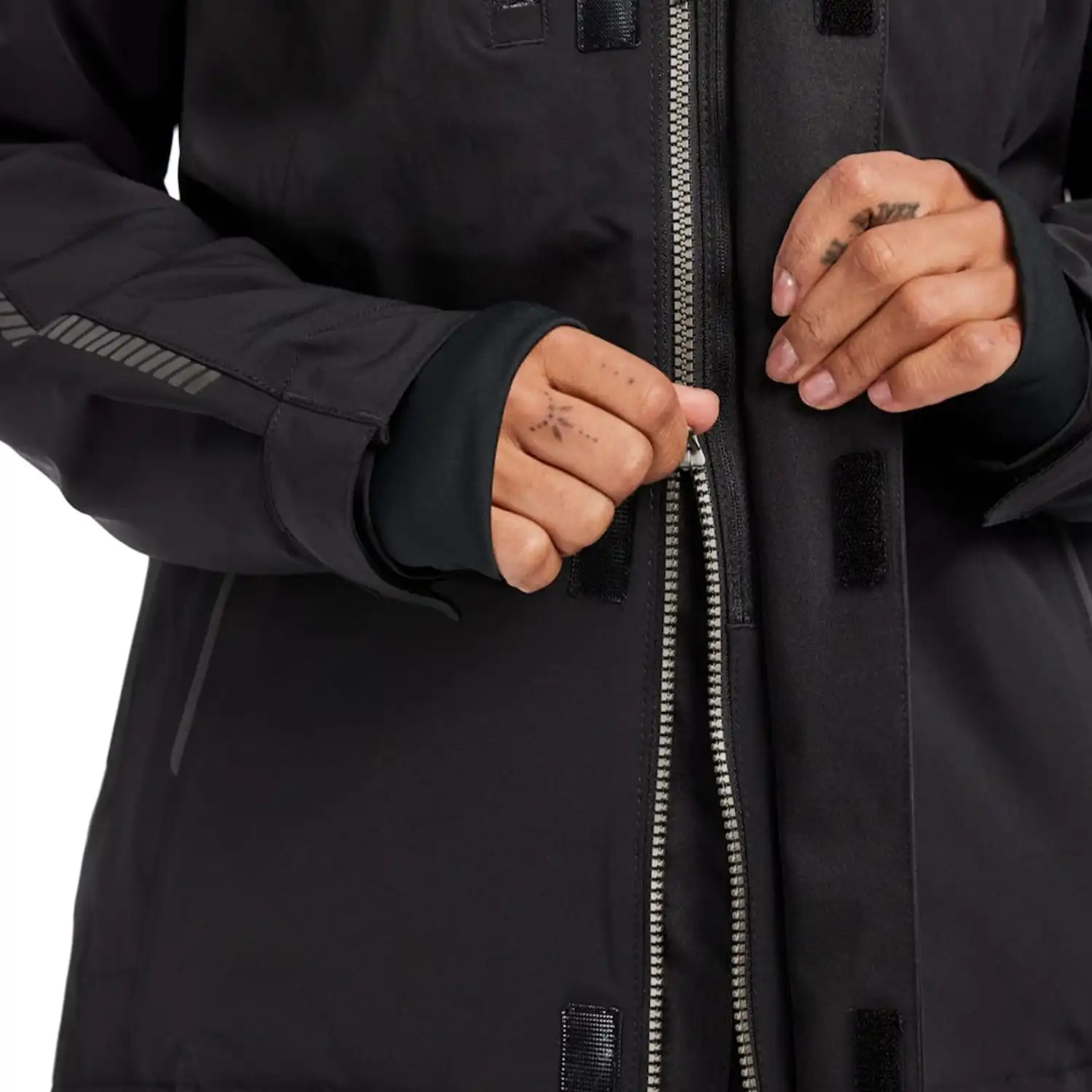Damen Stretch Winterjacke "4408" in schwarz, 3XL - Thumbnail 8