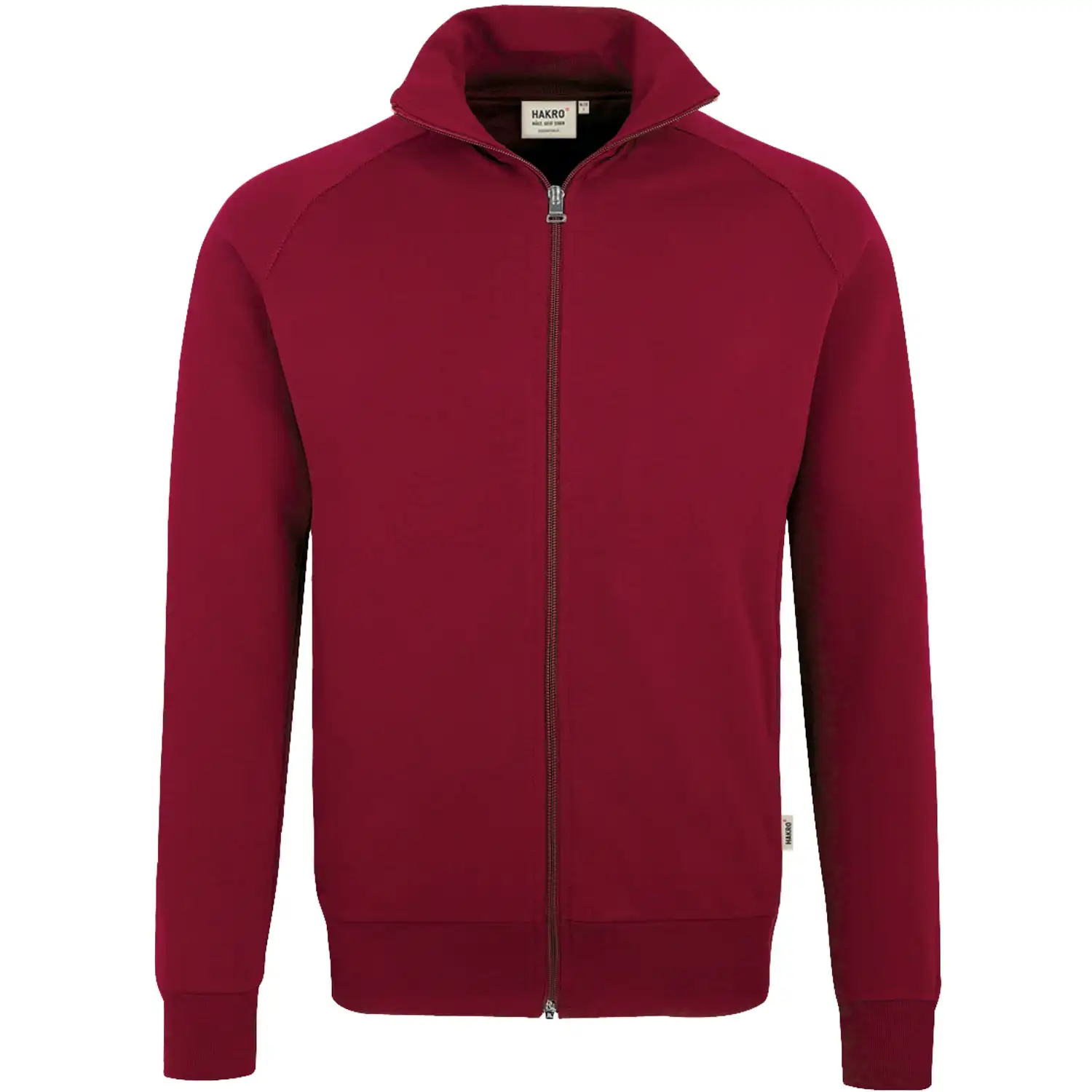 Sweatjacke "COLLEGE" 606 mit Reißverschluss in weinrot, XL - Bild 1
