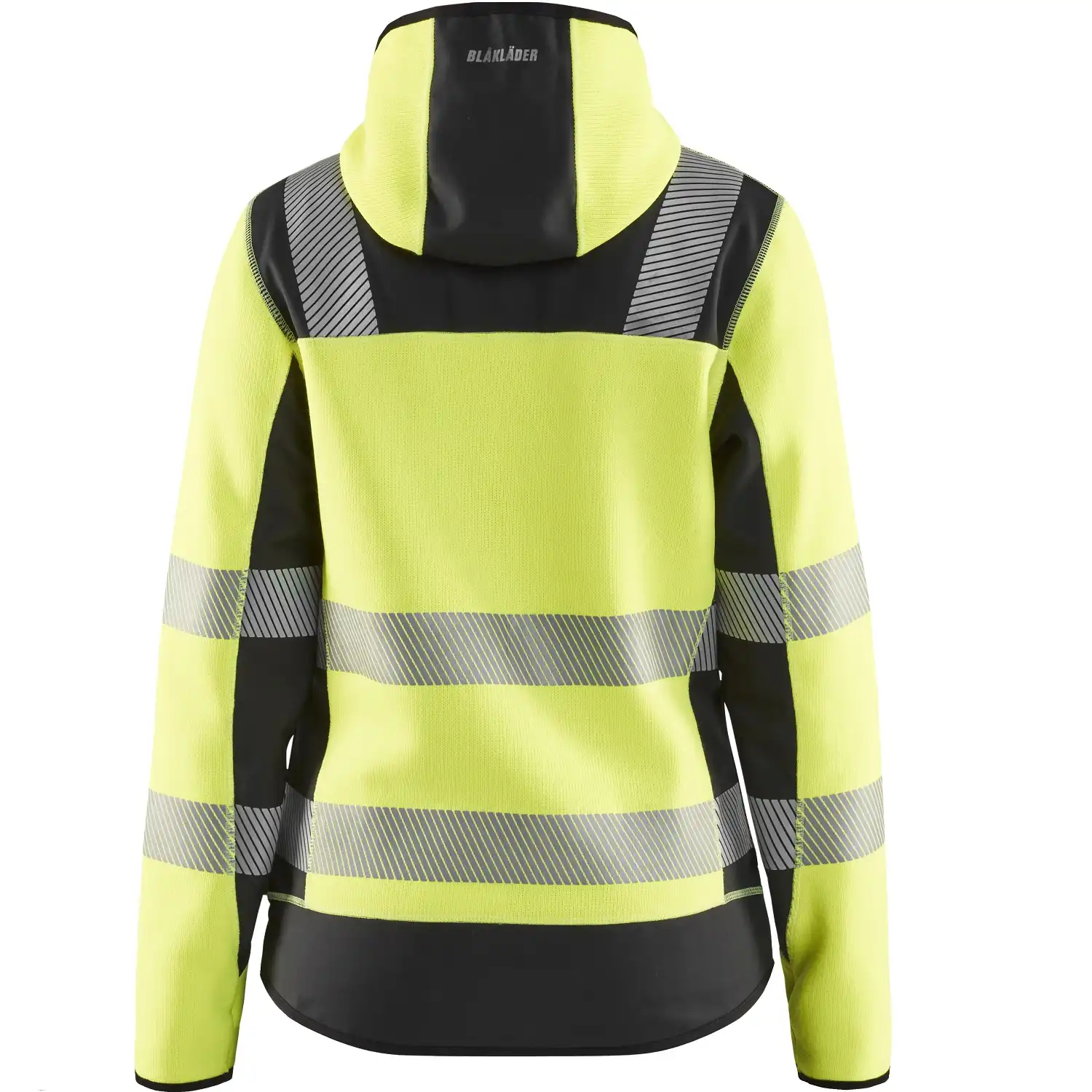 Damen Warnschutz Strickjacke "4967" in gelb/schwarz, XXL - Thumbnail 2
