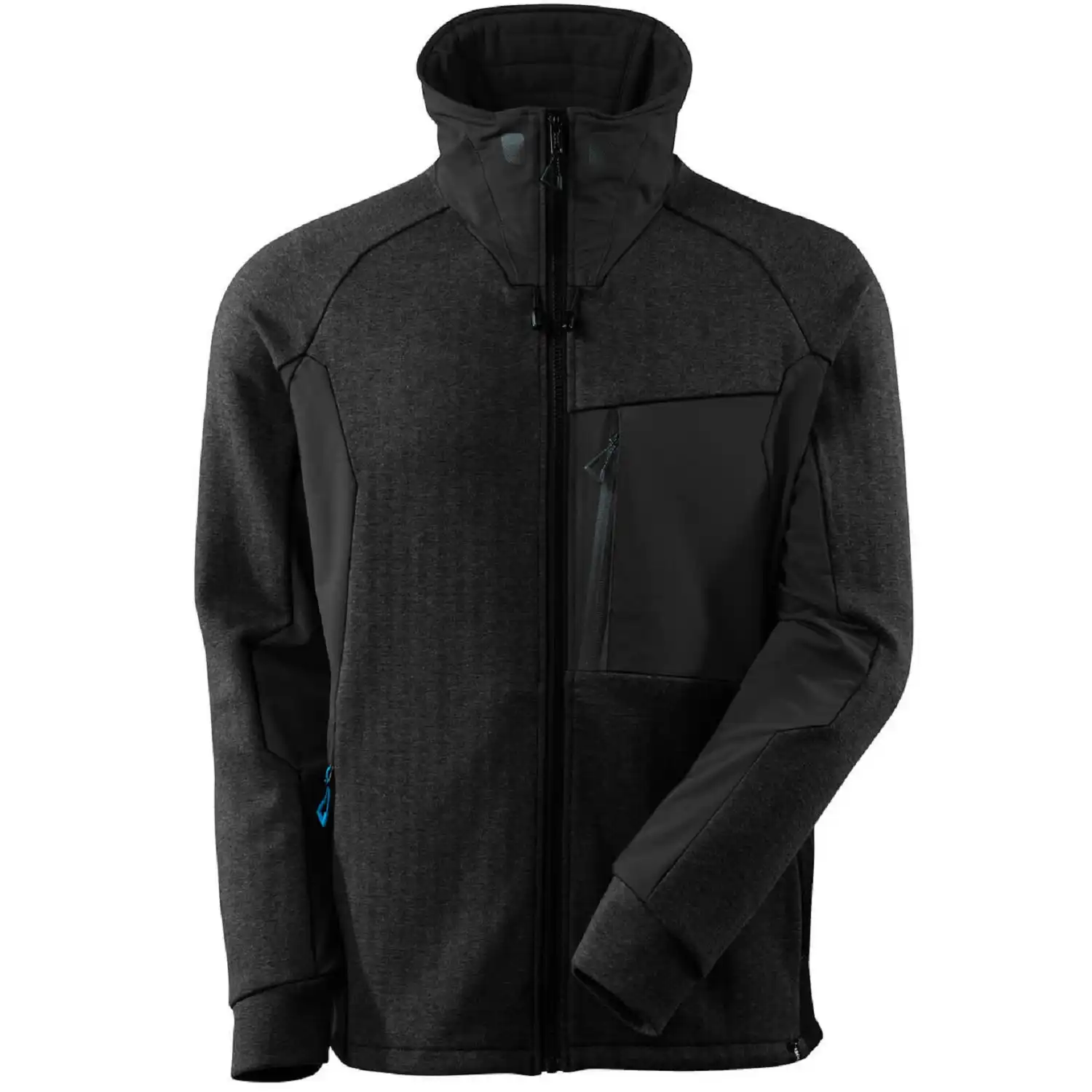 Sweatjacke mit Stehkragen Advanced in schwarz, XS - Bild 1