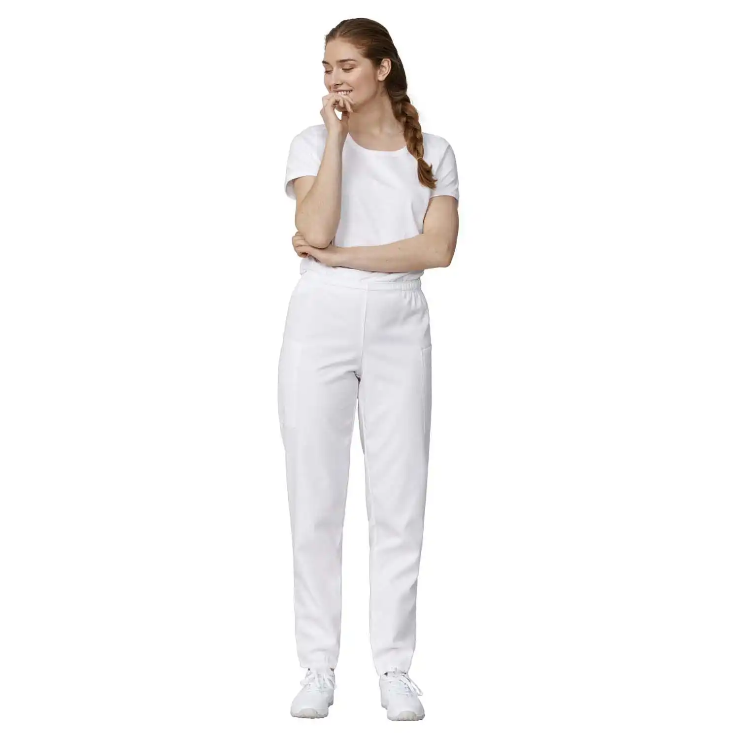 Unisex Schlupfhose "16525" Comfy Fit in L, Weiß - Thumbnail 3