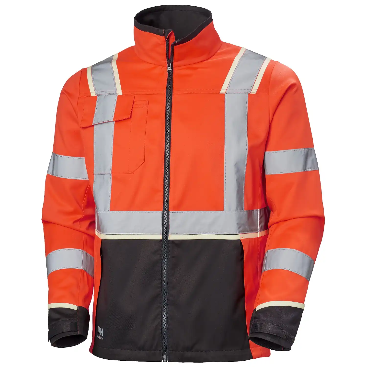 Warnschutz Bundjacke "UC-ME" Nachtleuchtend in rot/schwarz, XS - Thumbnail 1