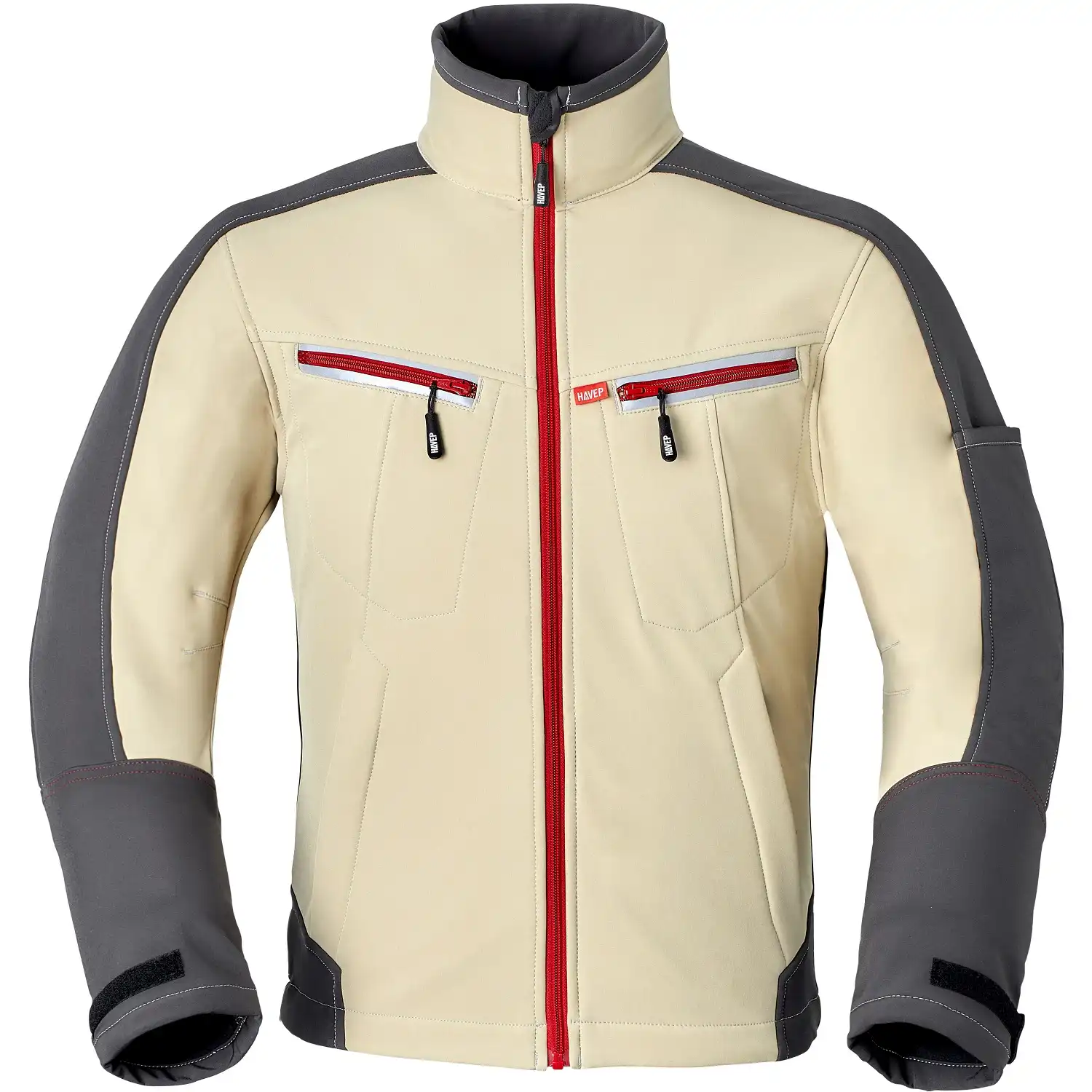 Softshelljacke "40145" Attitude in sand/dunkelgrau, XS - Bild 1