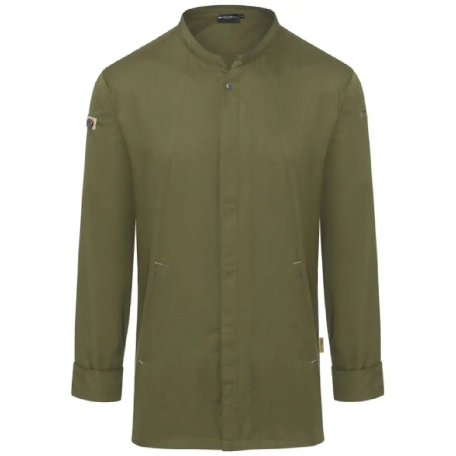 Herren Kochjacke "JM 35" in moosgrün, 48 - Thumbnail 1