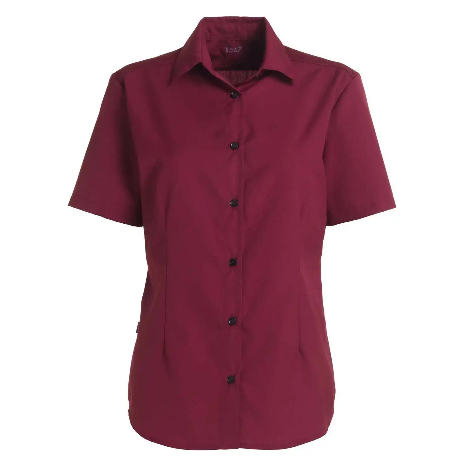 Damen Bluse kurzarm "1567" in bordeaux, L - Bild 1