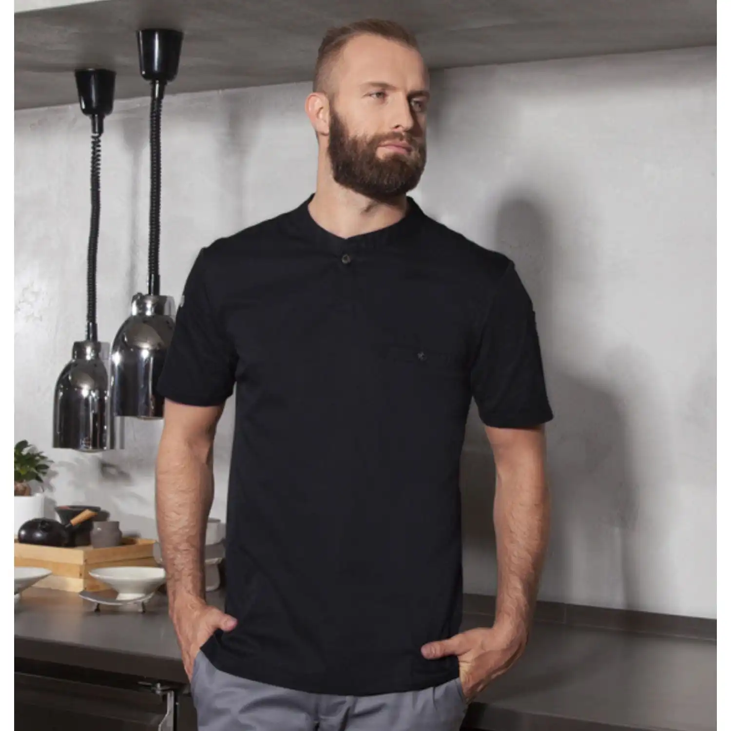 Herren T-Shirt Performance "TM 5" in schwarz, XL - Thumbnail 6